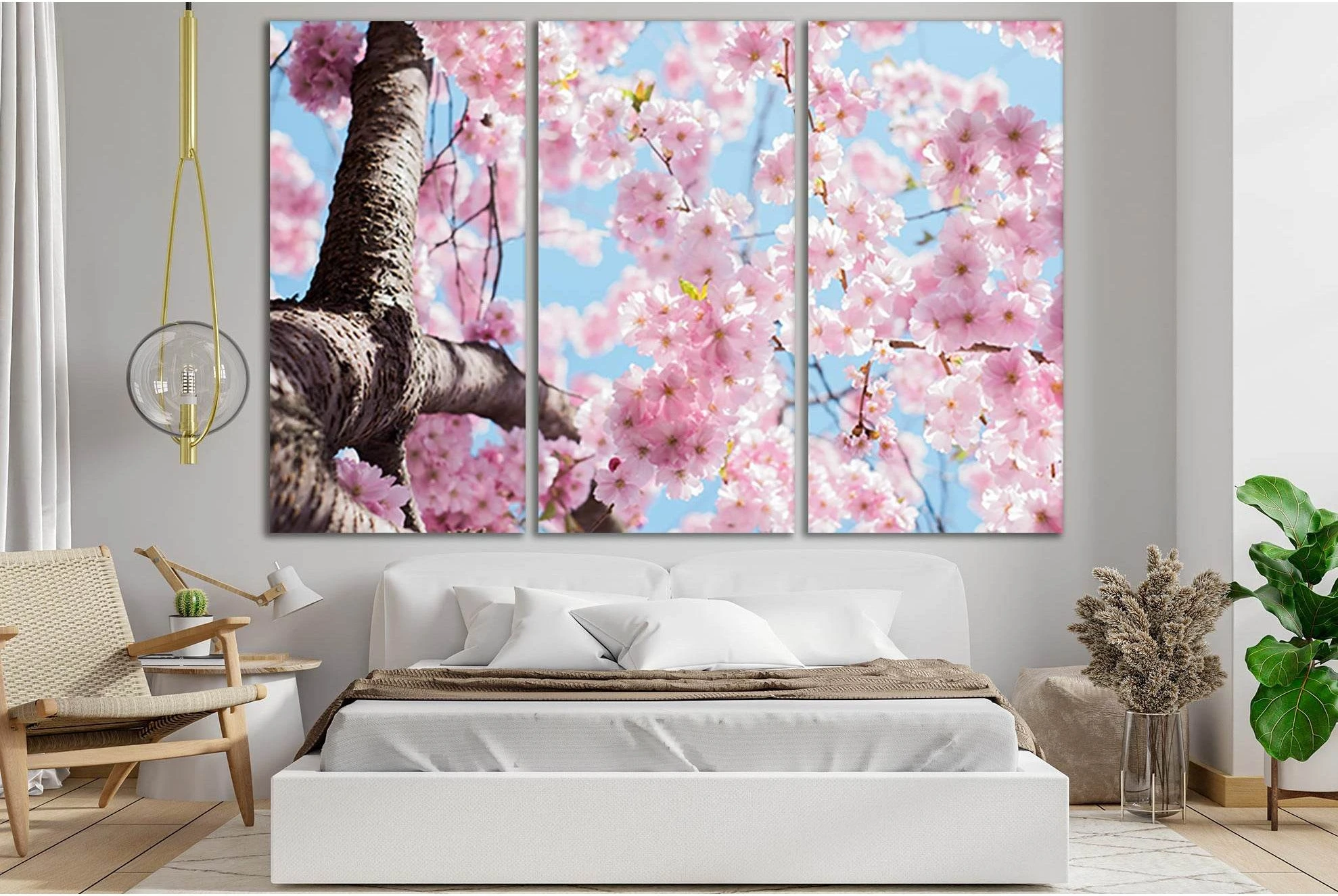 Cherry Blossom №SL721 Ready to Hang Canvas Print - Zellart Canvas Prints 0new, ALL_Products, Floral & Botanical Wall Art