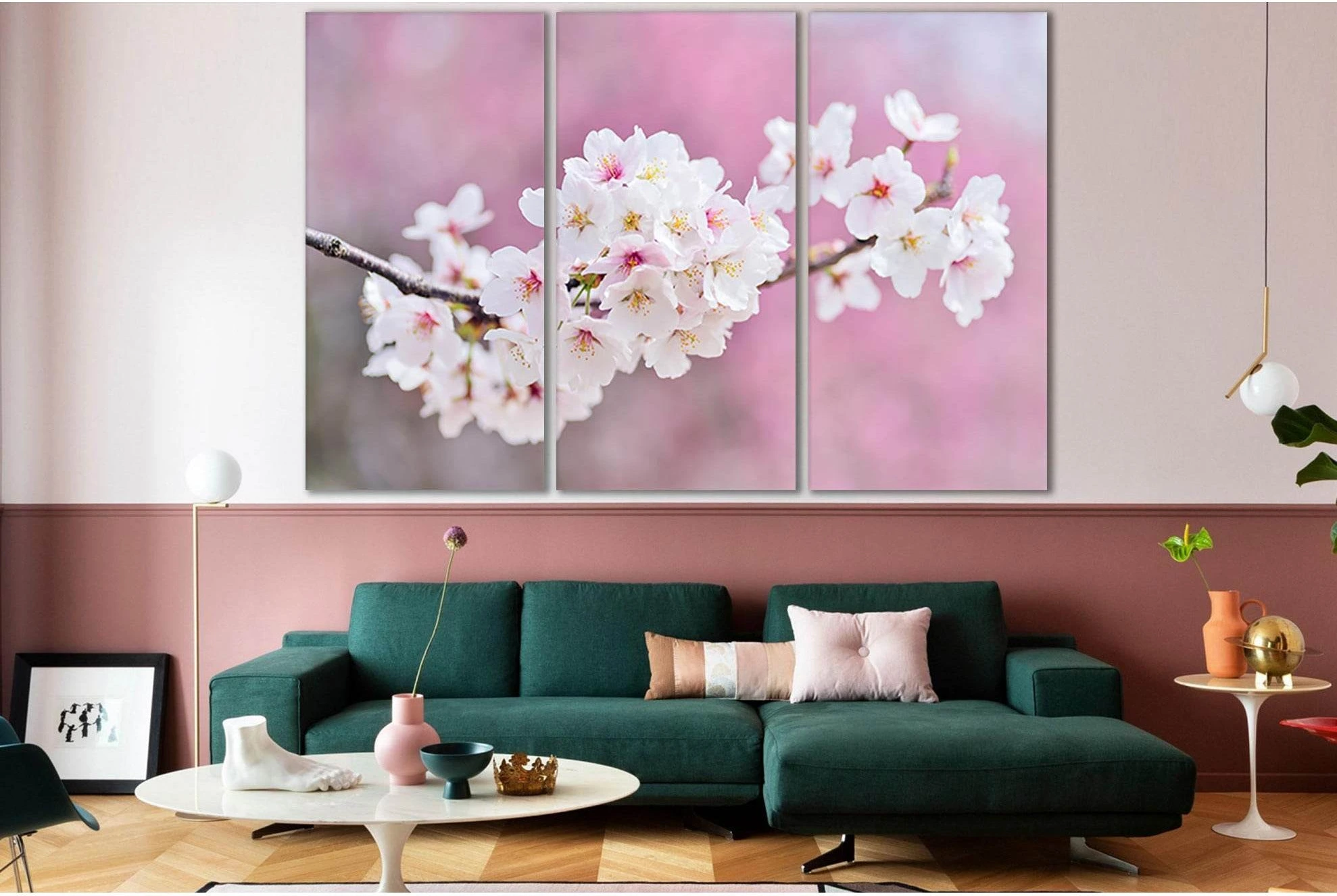 Cherry Blossoms №SL694 Ready to Hang Canvas Print - Zellart Canvas Prints 0new, ALL_Products, Floral & Botanical Wall Art