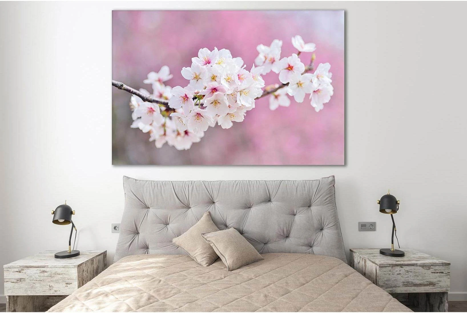 Cherry Blossoms №SL694 Ready to Hang Canvas Print - Zellart Canvas Prints 0new, ALL_Products, Floral & Botanical Wall Art