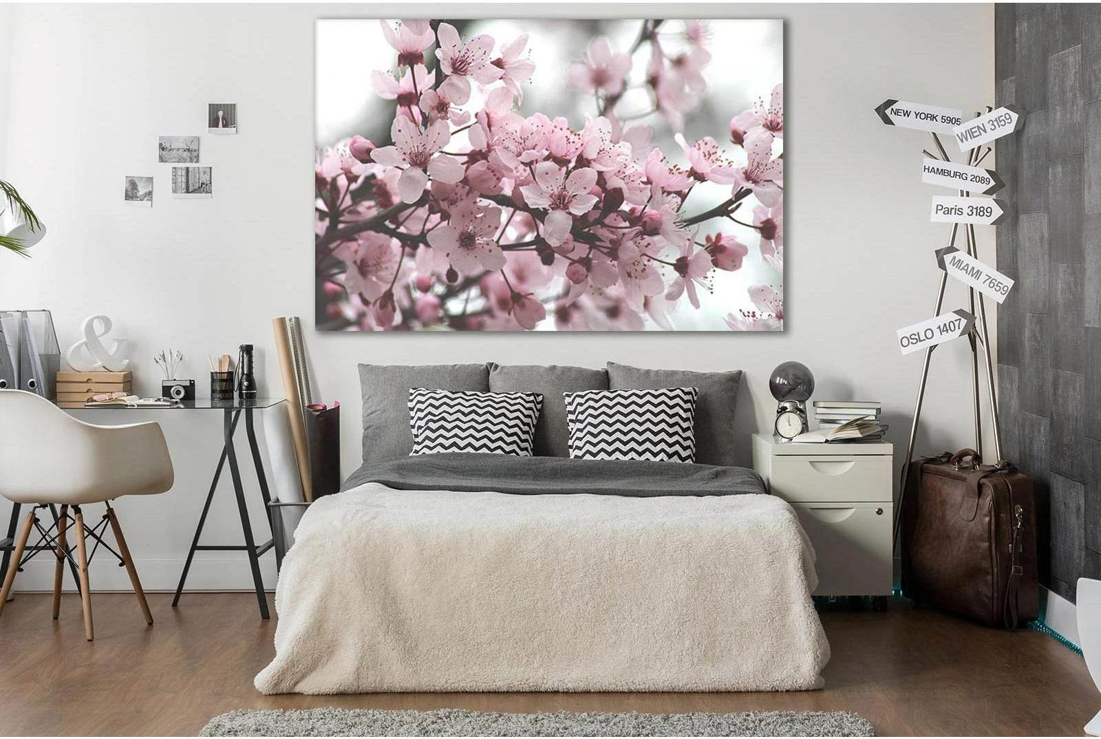 Cherry Blossoms №SL726 Ready to Hang Canvas Print - Zellart Canvas Prints 0new, ALL_Products, Floral & Botanical Wall Art