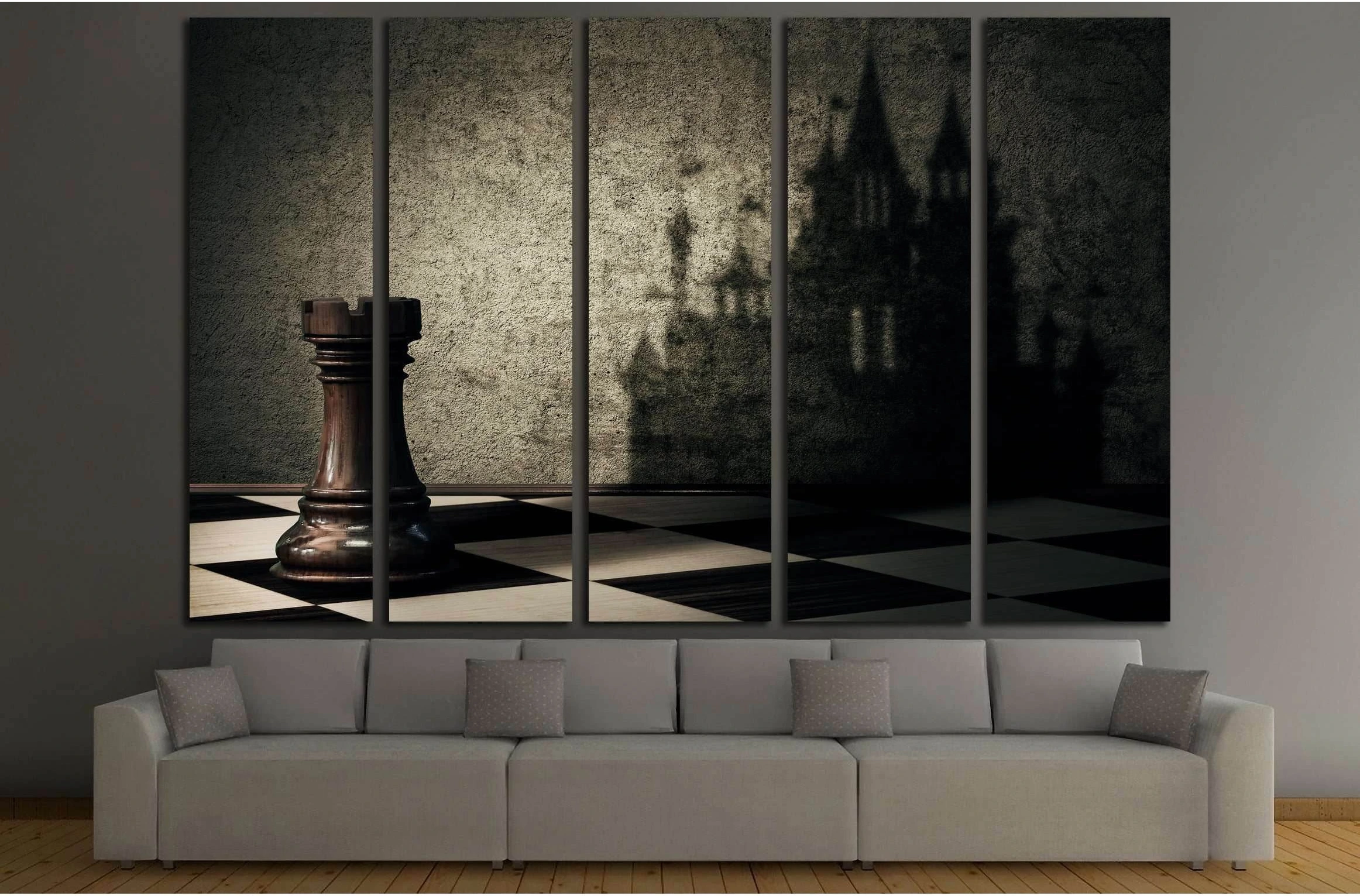 Chess Board №3243 Ready to Hang Canvas Print - Zellart Canvas Prints ALL_Products, s-3243