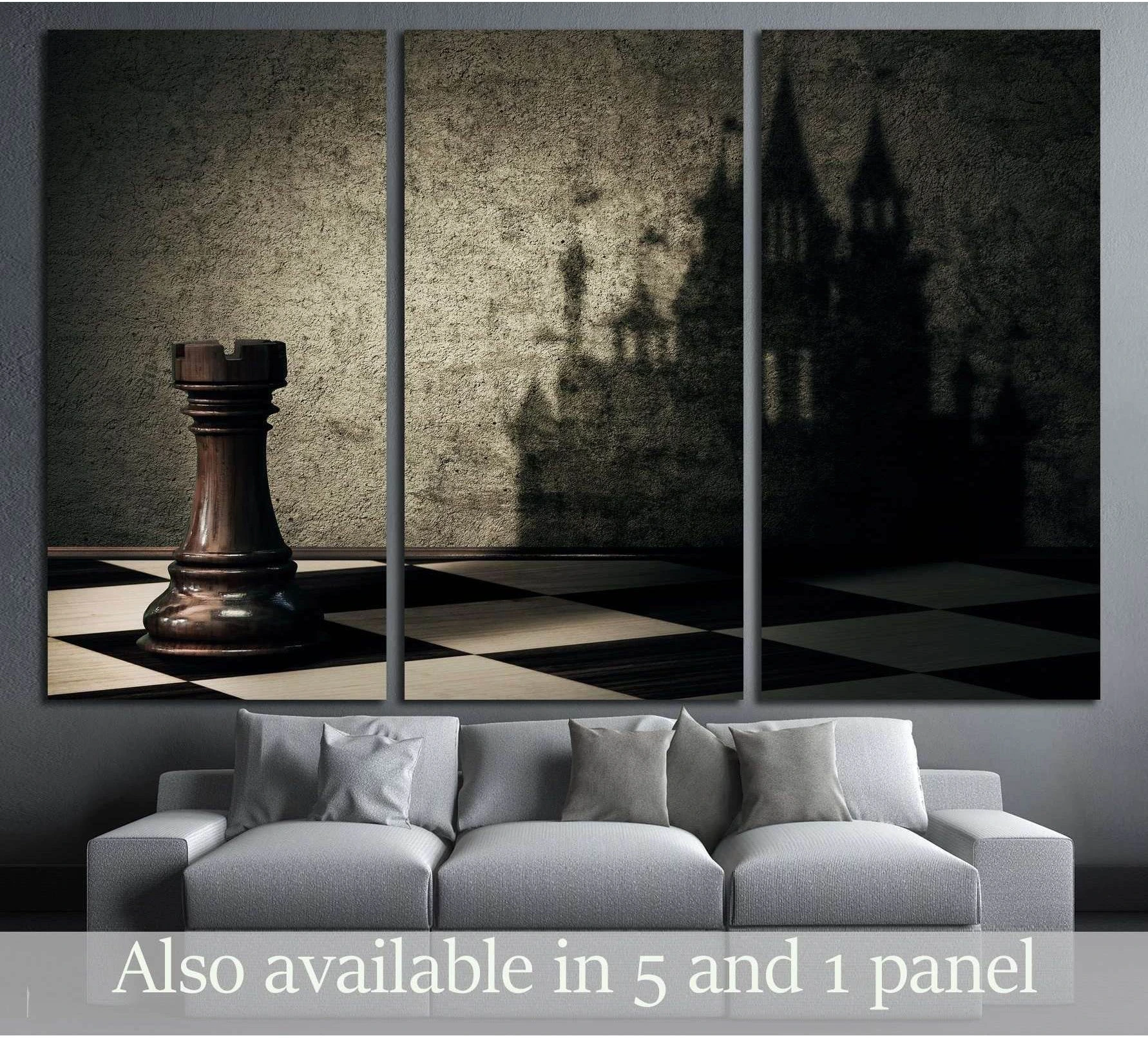 Chess Board №3243 Ready to Hang Canvas Print - Zellart Canvas Prints ALL_Products, s-3243