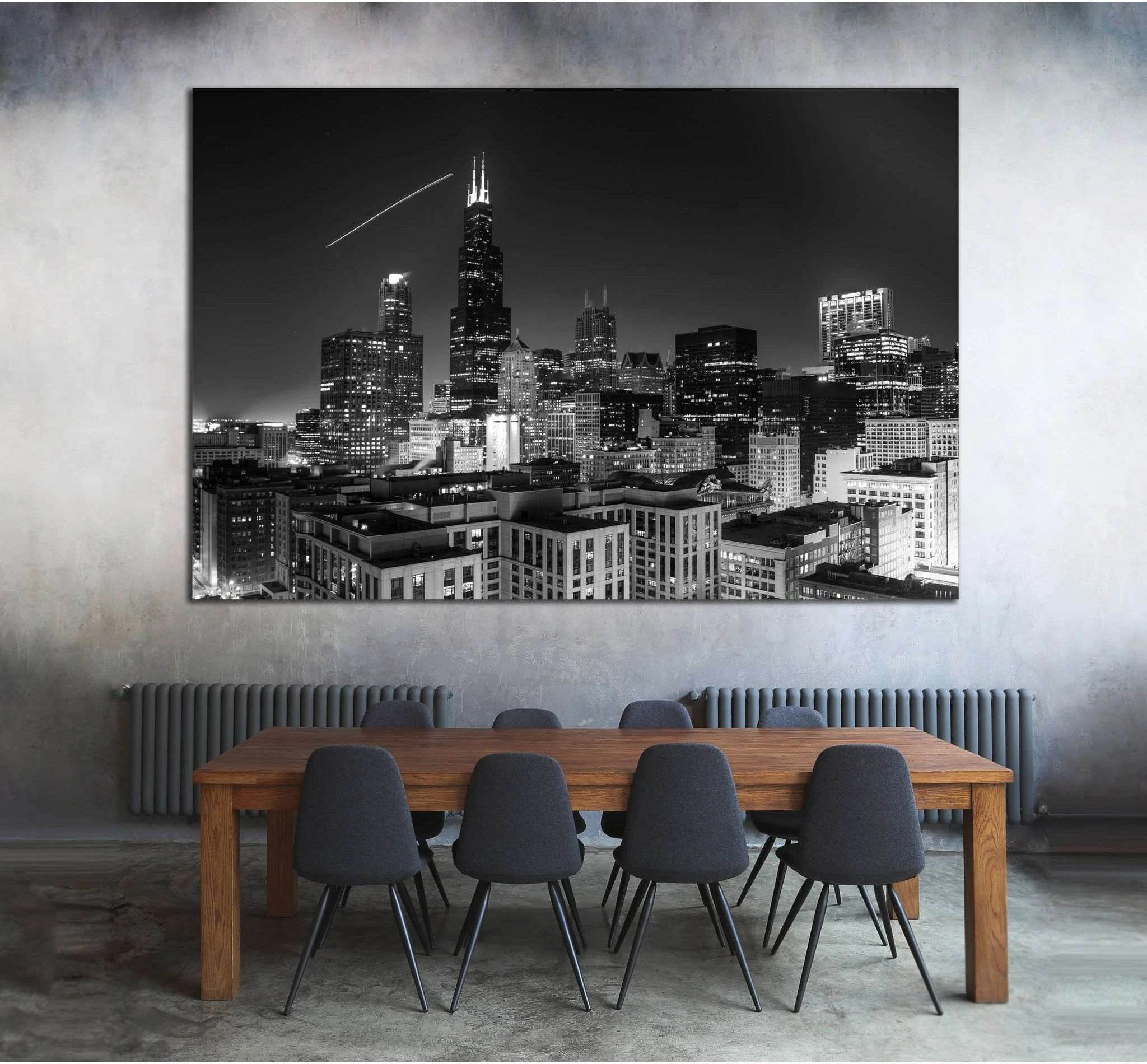 Chicago Cityscape №1098 Ready to Hang Canvas Print - Zellart Canvas Prints ALL_Products, autopostr_pinterest_65155, autopostr_pinterest_65157, autopostr_pinterest_65158, autopostr_pinterest_65160