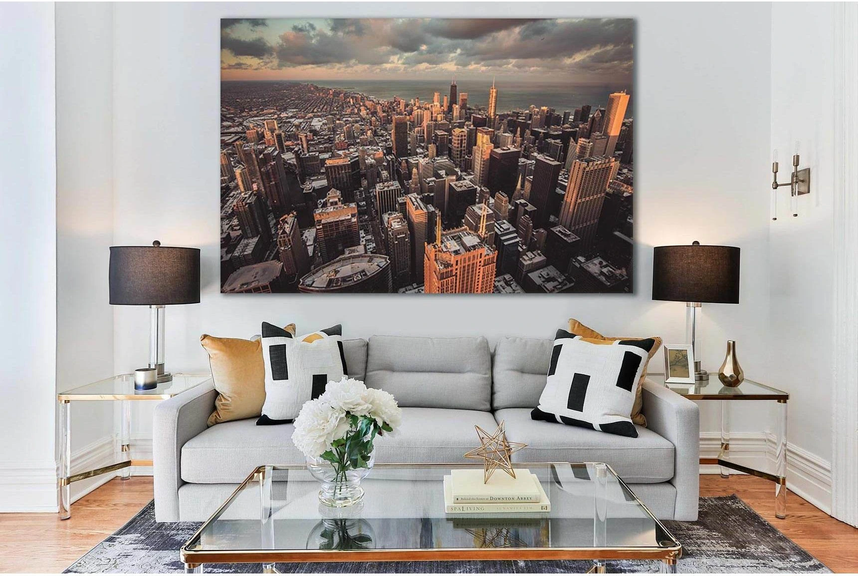 Chicago Cityscapes №SL329 Ready to Hang Canvas Print - Zellart Canvas Prints 0new, ALL_Products, Cityscapes & Skylines