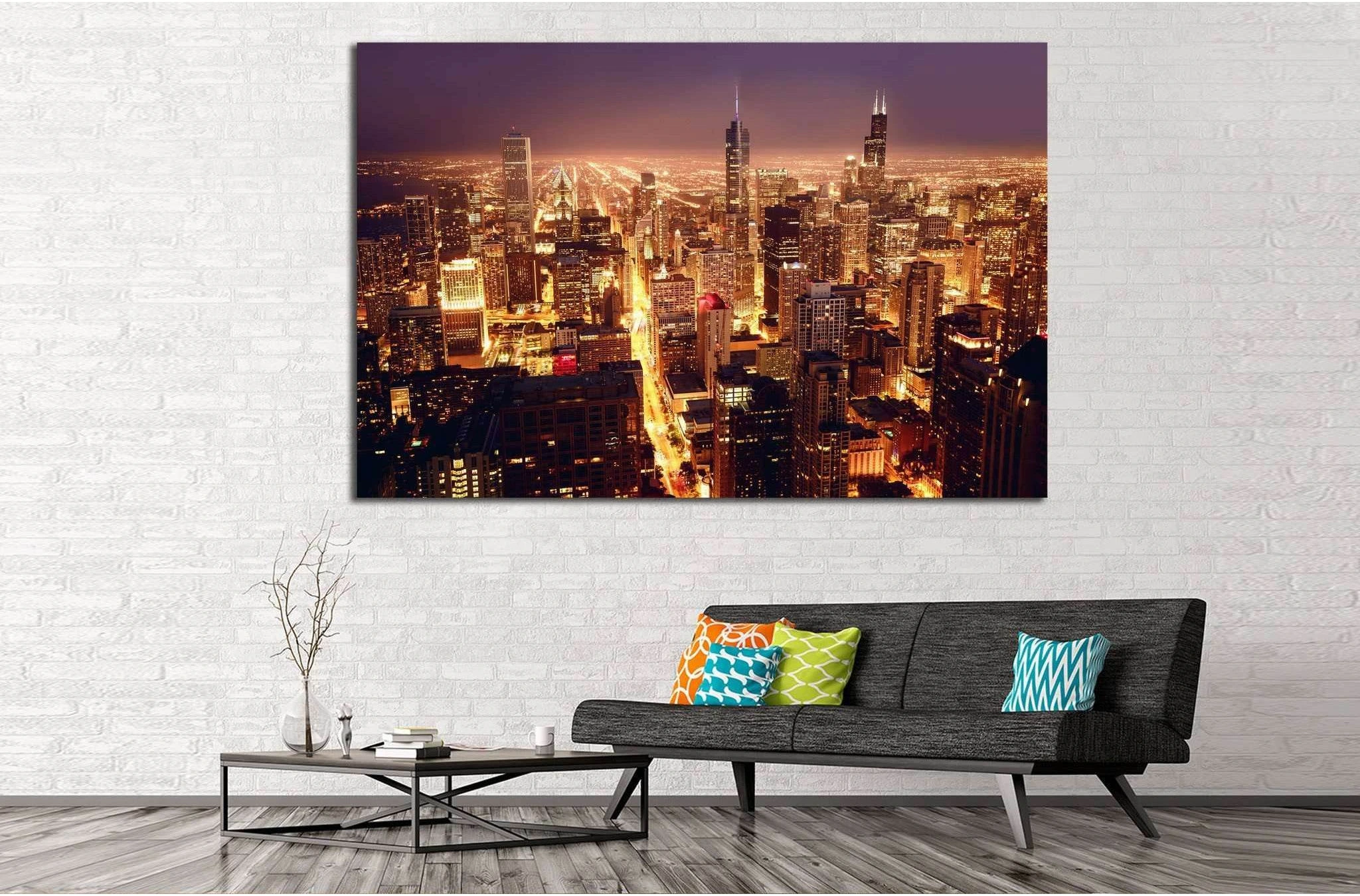 Chicago, Illinois №240 Ready to Hang Canvas Print - Zellart Canvas Prints ALL_Products, wd-240