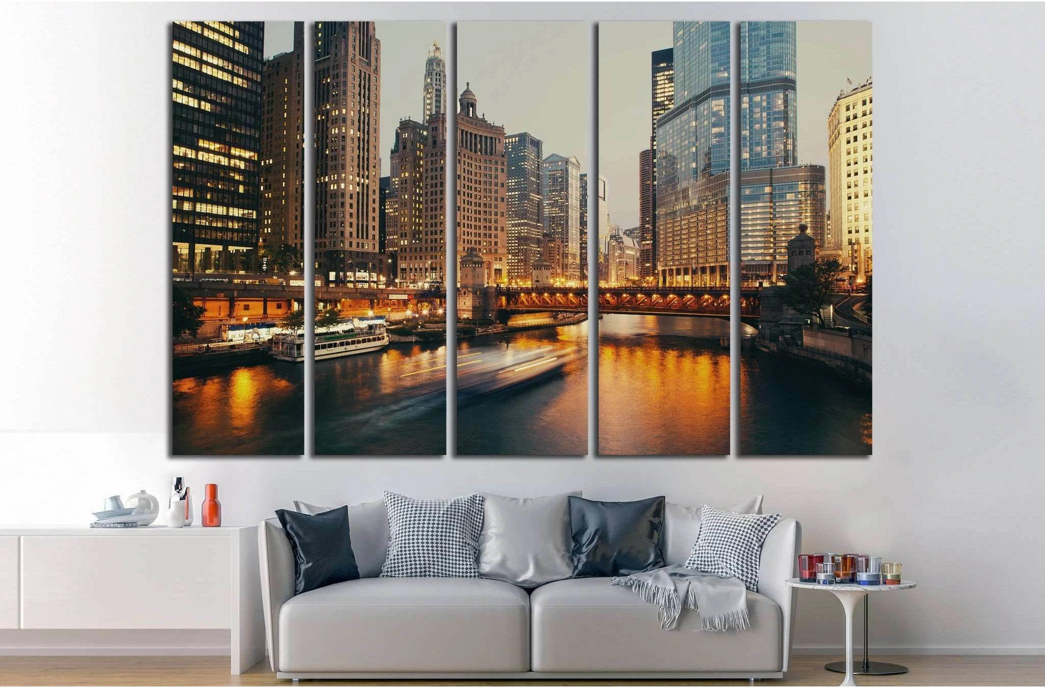 Chicago, Illinois №241 Ready to Hang Canvas Print - Zellart Canvas Prints ALL_Products, wd-241