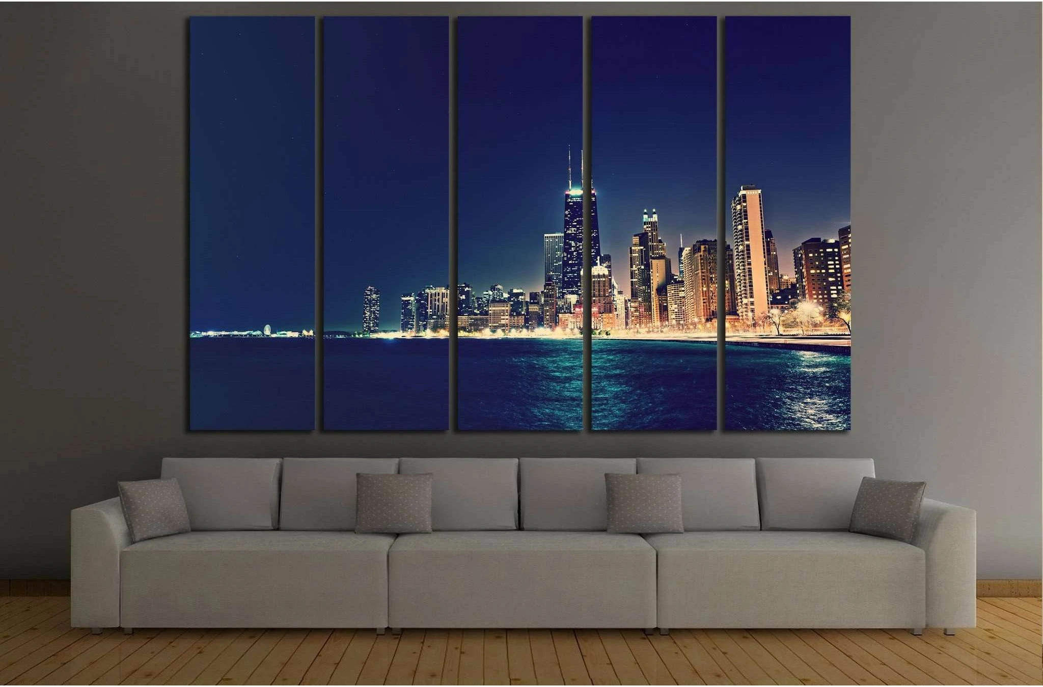 Chicago, Illinois №242 Ready to Hang Canvas Print - Zellart Canvas Prints ALL_Products, wd-242