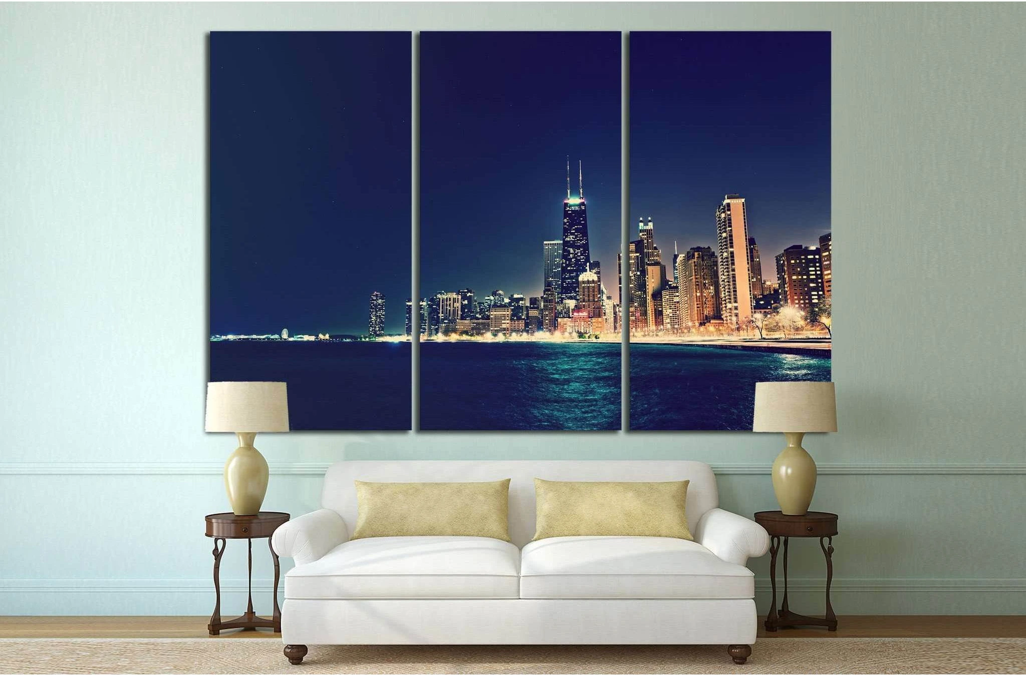 Chicago, Illinois №242 Ready to Hang Canvas Print - Zellart Canvas Prints ALL_Products, wd-242