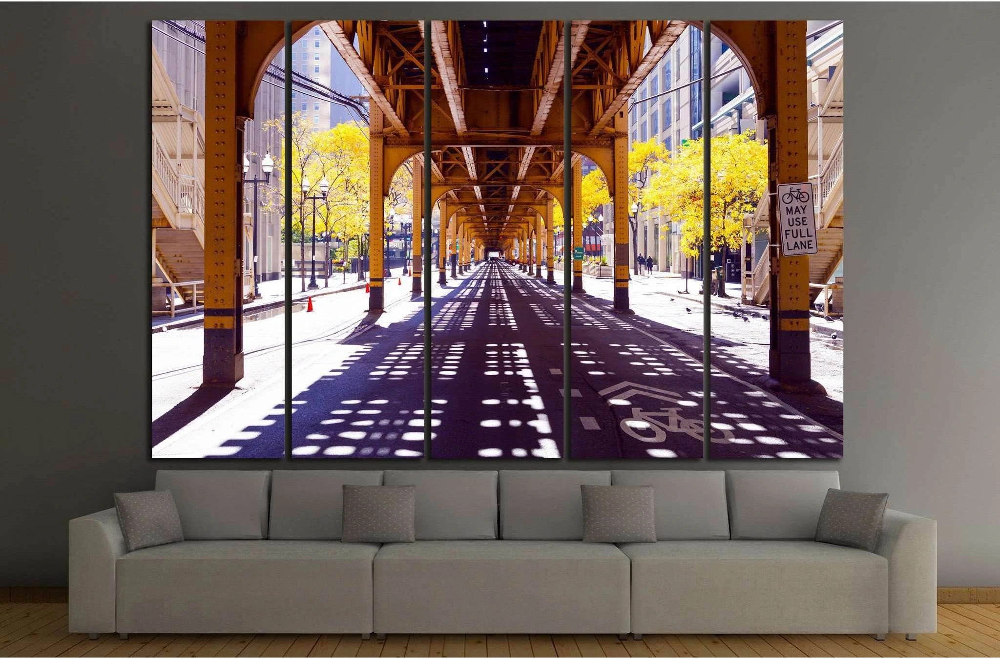 Chicago Street №882 Ready to Hang Canvas Print - Zellart Canvas Prints ALL_Products, s-882