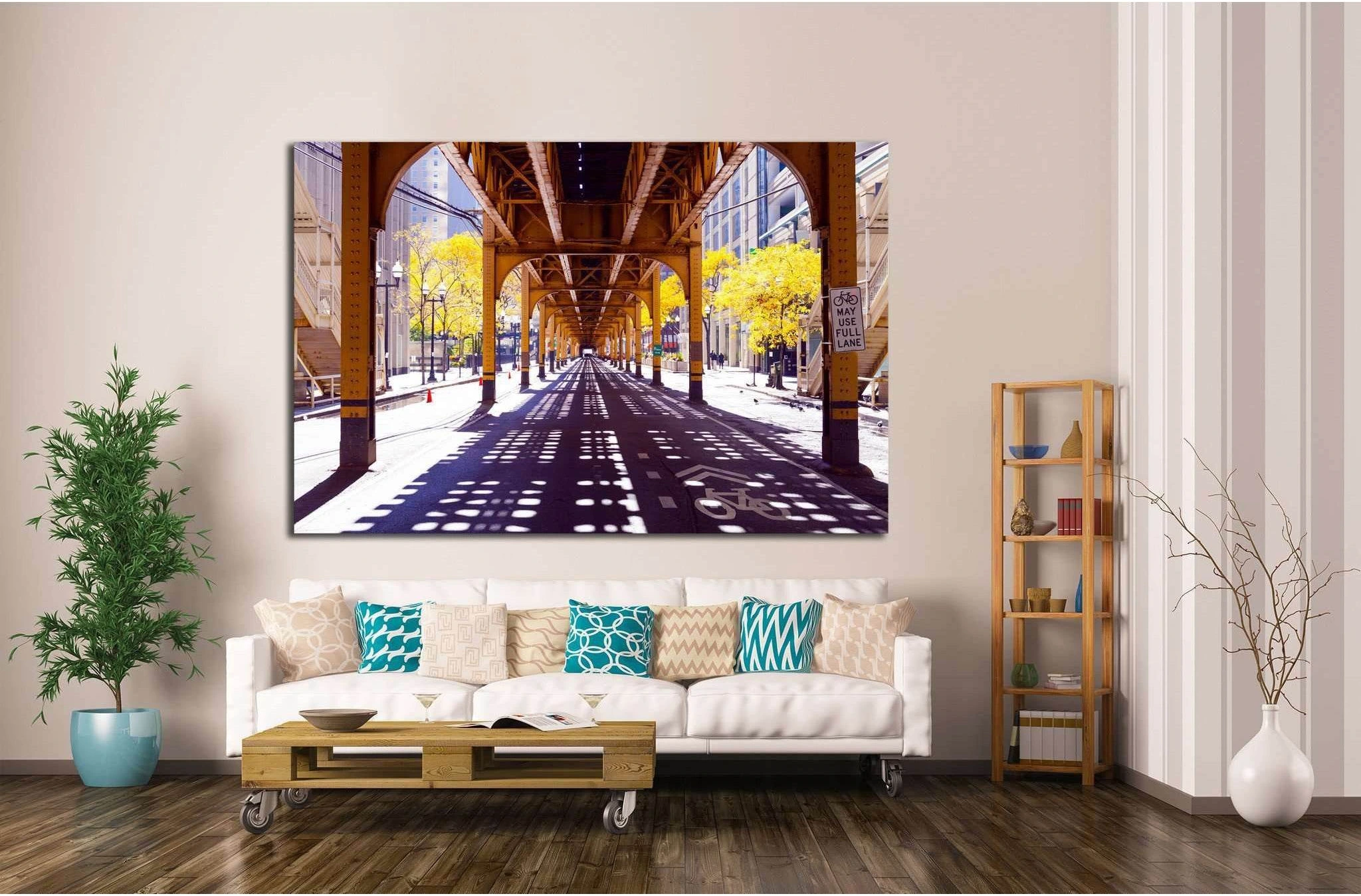 Chicago Street №882 Ready to Hang Canvas Print - Zellart Canvas Prints ALL_Products, s-882