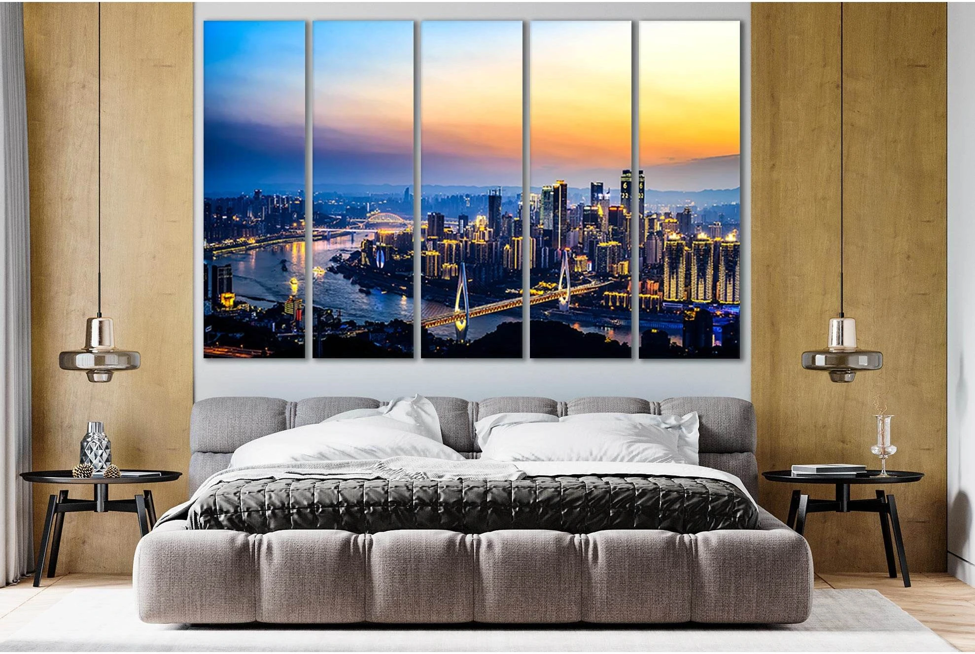 Chongqing Beautiful City №SL369 Ready to Hang Canvas Print - Zellart Canvas Prints 0new, ALL_Products, Cityscapes & Skylines