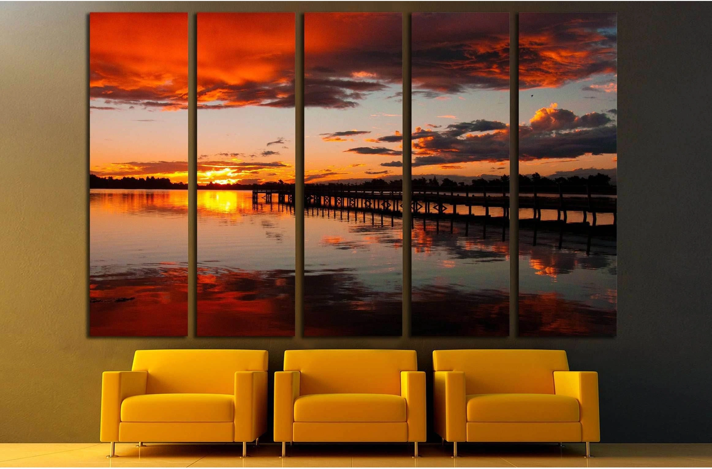 Christchurch New Zealand Sunset №2688 Ready to Hang Canvas Print - Zellart Canvas Prints ALL_Products, s-2688