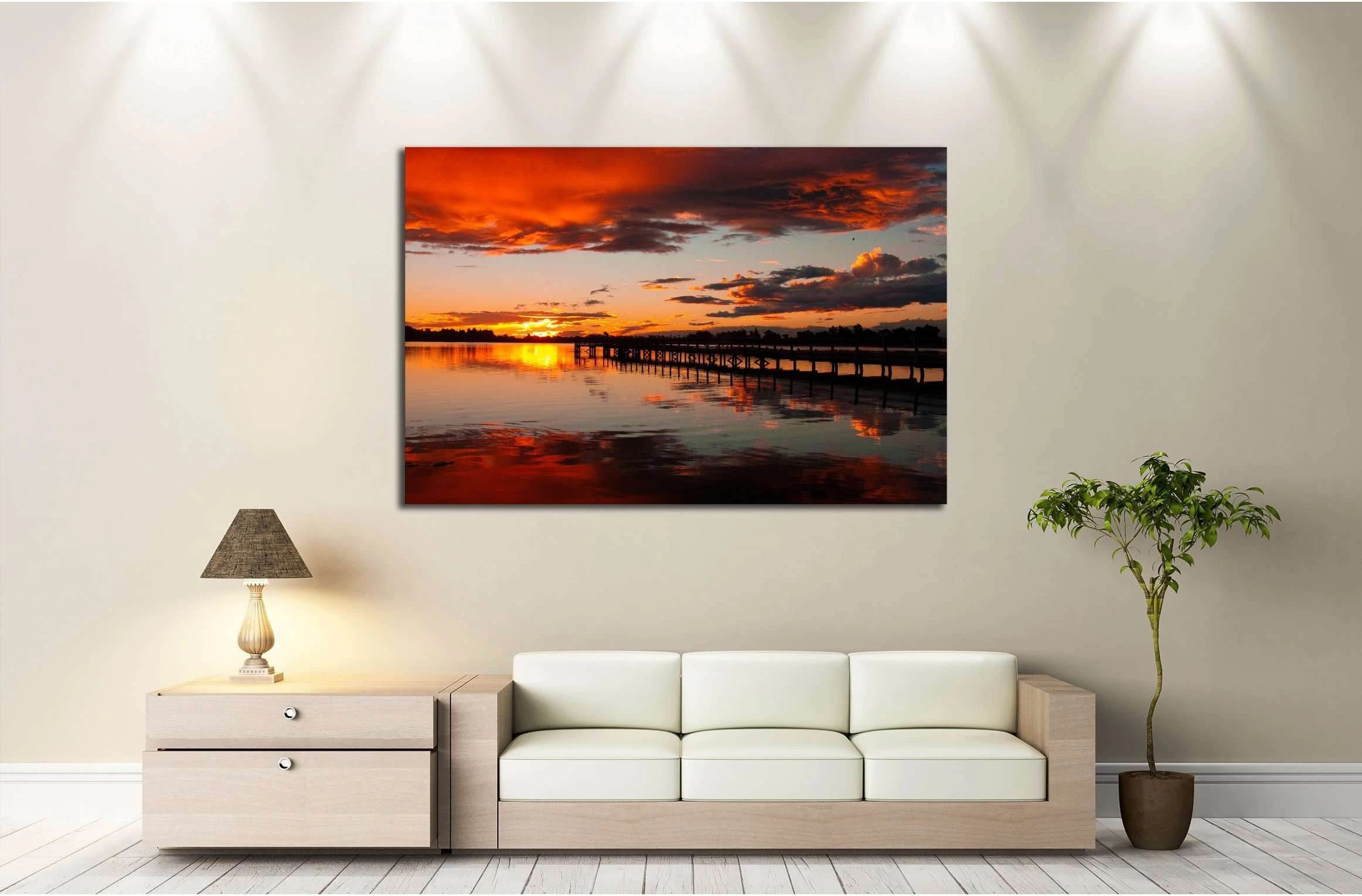 Christchurch New Zealand Sunset №2688 Ready to Hang Canvas Print - Zellart Canvas Prints ALL_Products, s-2688