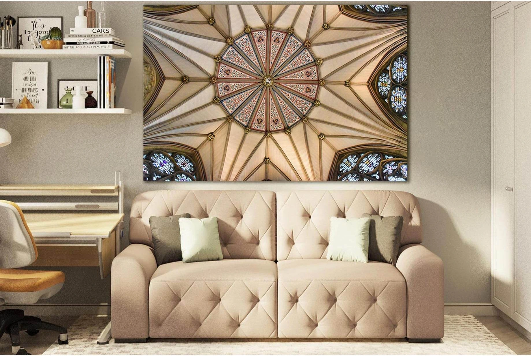 Churh In England №SL1392 Ready to Hang Canvas Print - Zellart Canvas Prints 0new, ALL_Products, Architecture