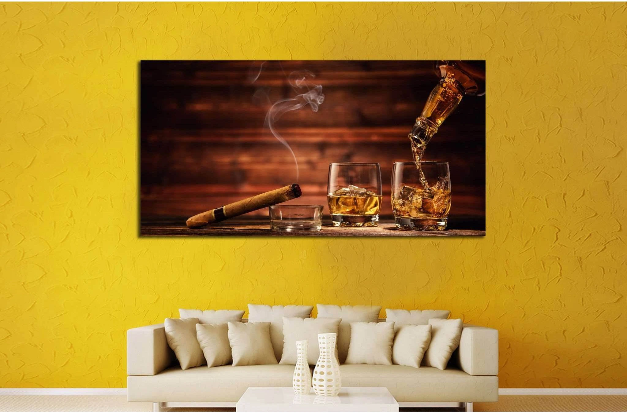 Cigar Wall Art №541 Ready to Hang Canvas Print - Zellart Canvas Prints ALL_Products, s-541