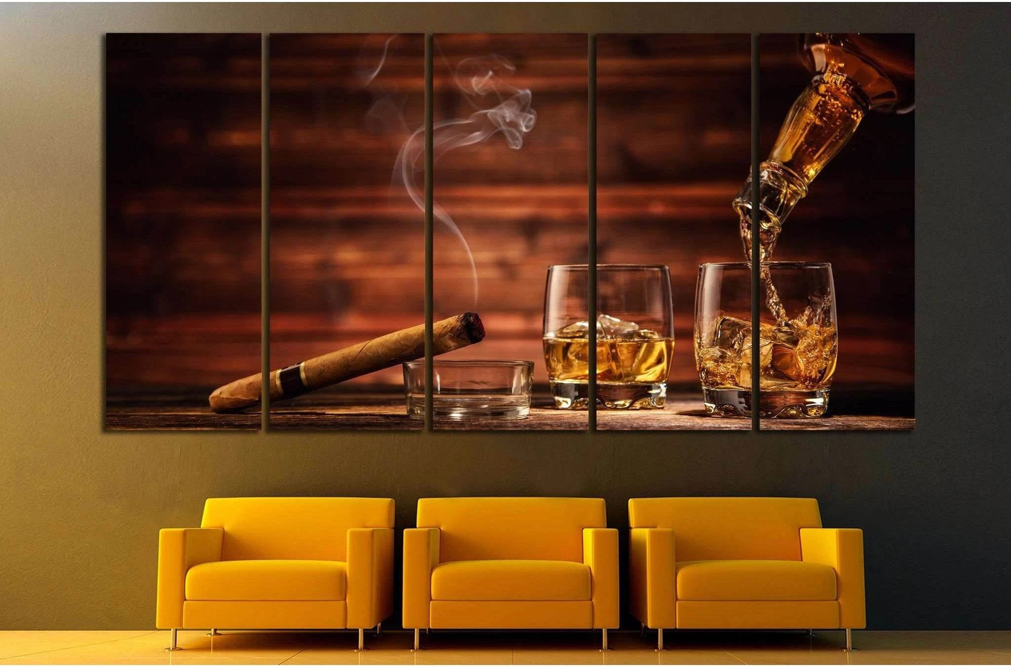 Cigar Wall Art №541 Ready to Hang Canvas Print - Zellart Canvas Prints ALL_Products, s-541