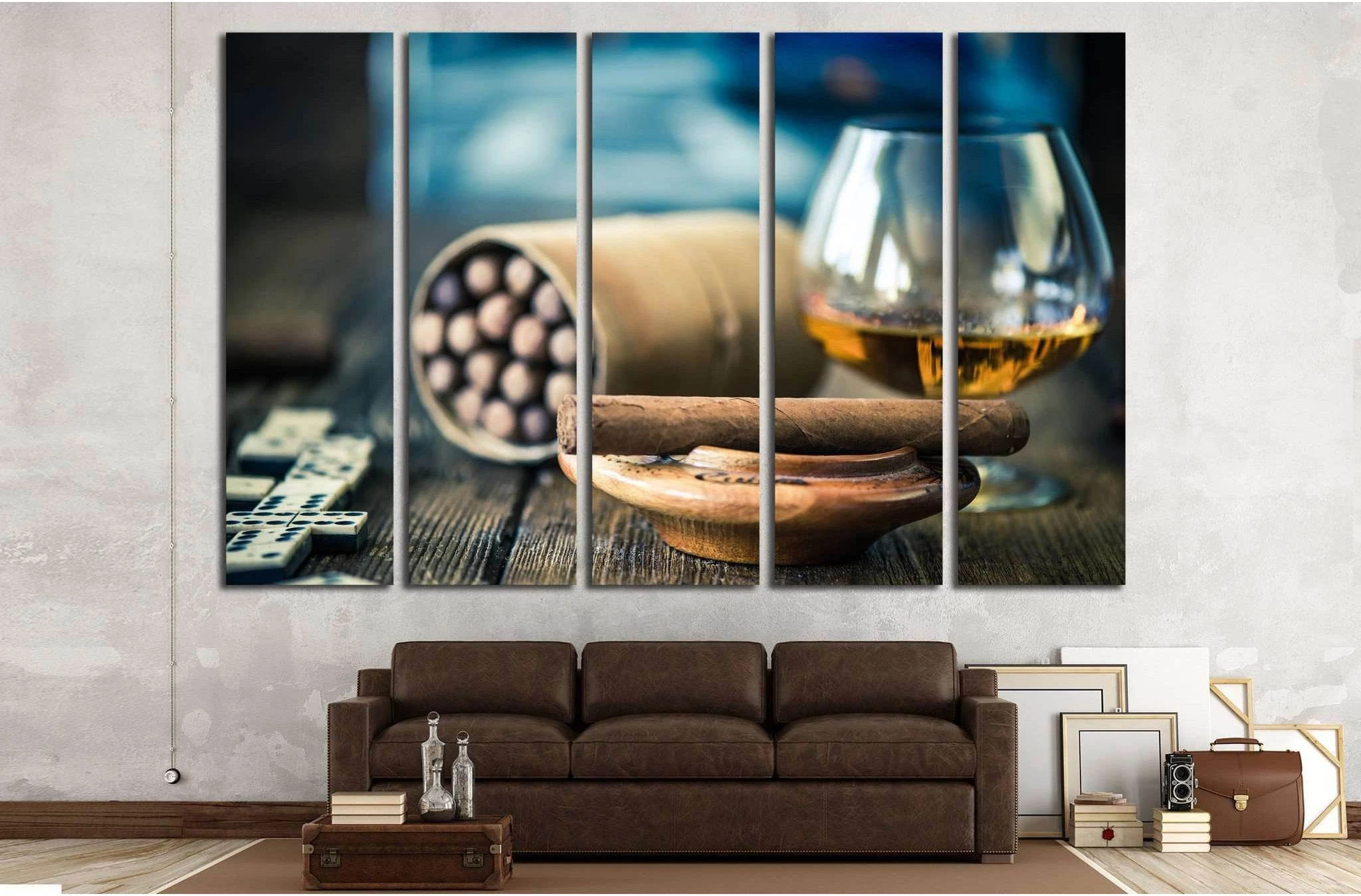 Cigars and Glass №536 Ready to Hang Canvas Print - Zellart Canvas Prints ALL_Products, s-536