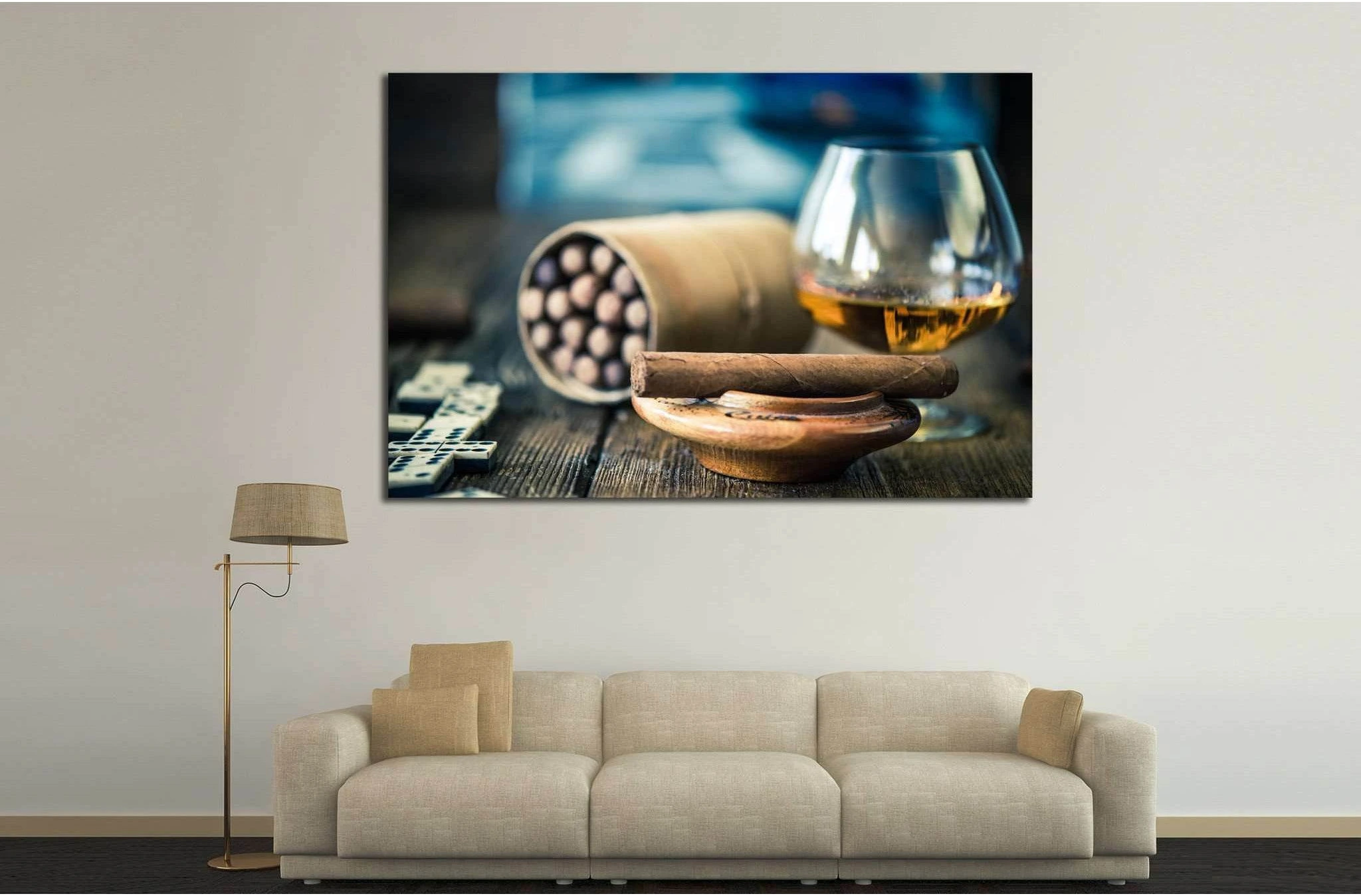 Cigars and Glass №536 Ready to Hang Canvas Print - Zellart Canvas Prints ALL_Products, s-536