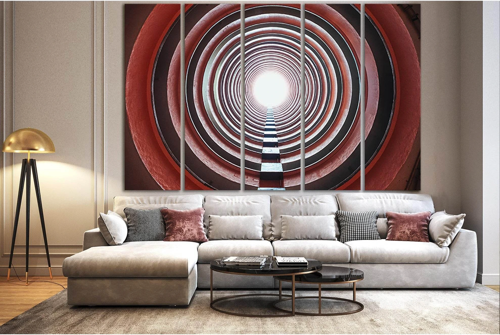 Circular Building In Hong Kong №SL1388 Ready to Hang Canvas Print - Zellart Canvas Prints 0new, ALL_Products, Architecture