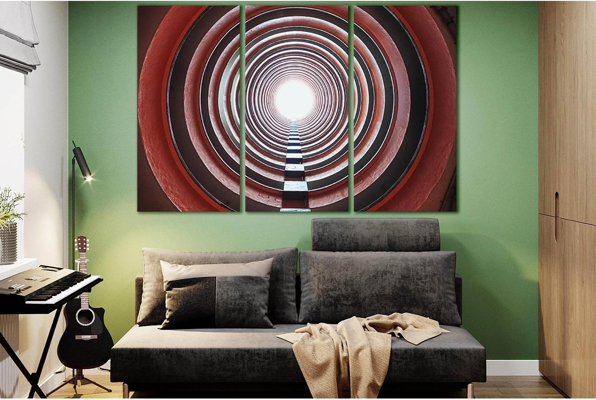 Circular Building In Hong Kong №SL1388 Ready to Hang Canvas Print - Zellart Canvas Prints 0new, ALL_Products, Architecture