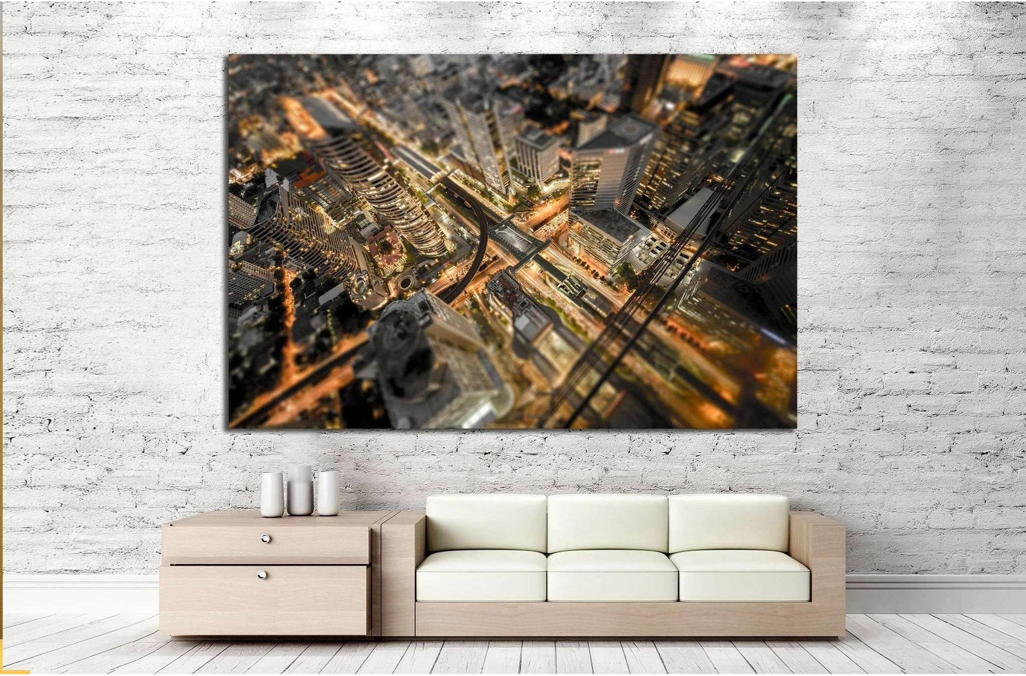 City abstract №1637 Ready to Hang Canvas Print - Zellart Canvas Prints ALL_Products, s-1637