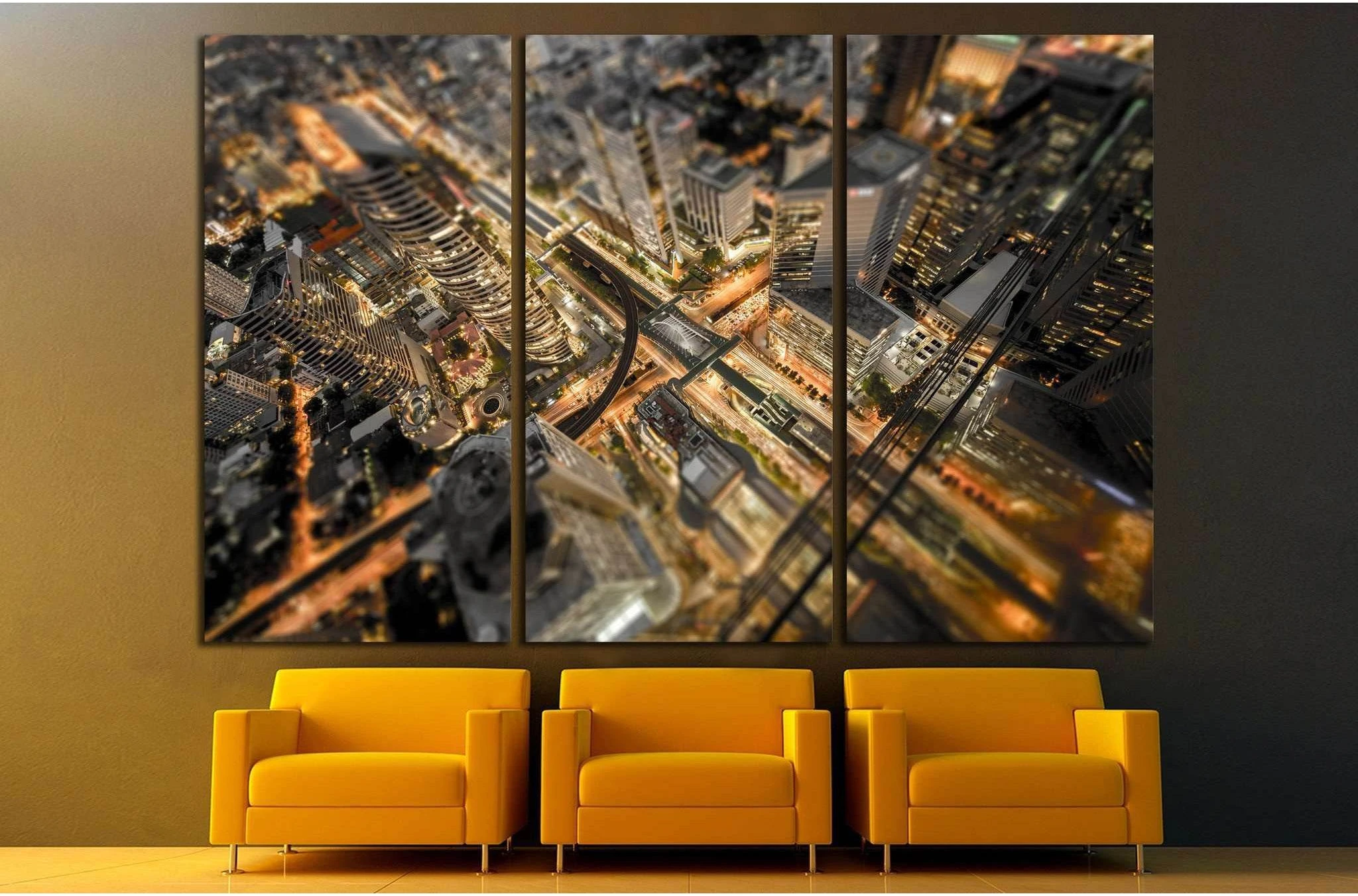 City abstract №1637 Ready to Hang Canvas Print - Zellart Canvas Prints ALL_Products, s-1637