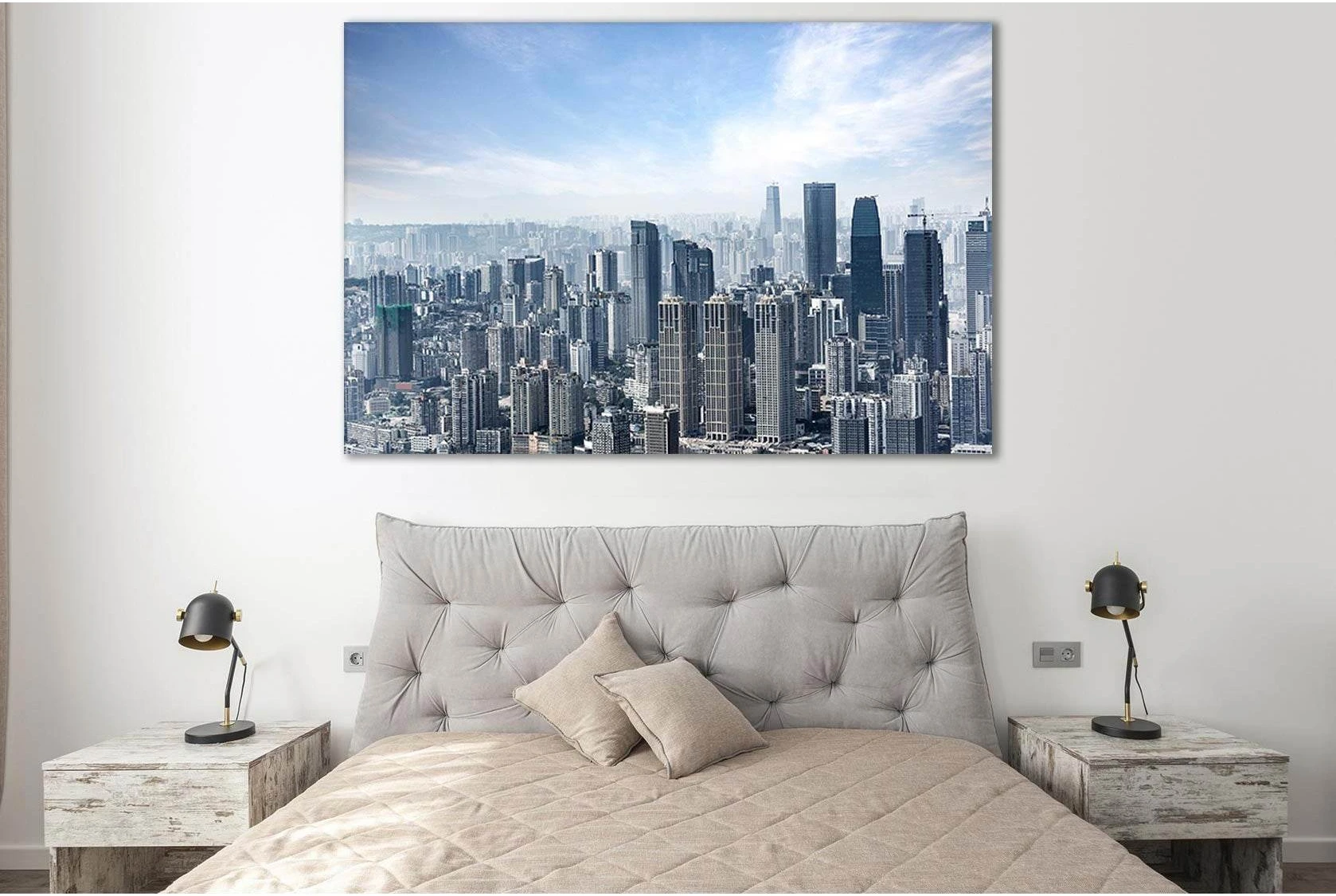 City Buildings Skyline №SL372 Ready to Hang Canvas Print - Zellart Canvas Prints 0new, ALL_Products, Cityscapes & Skylines