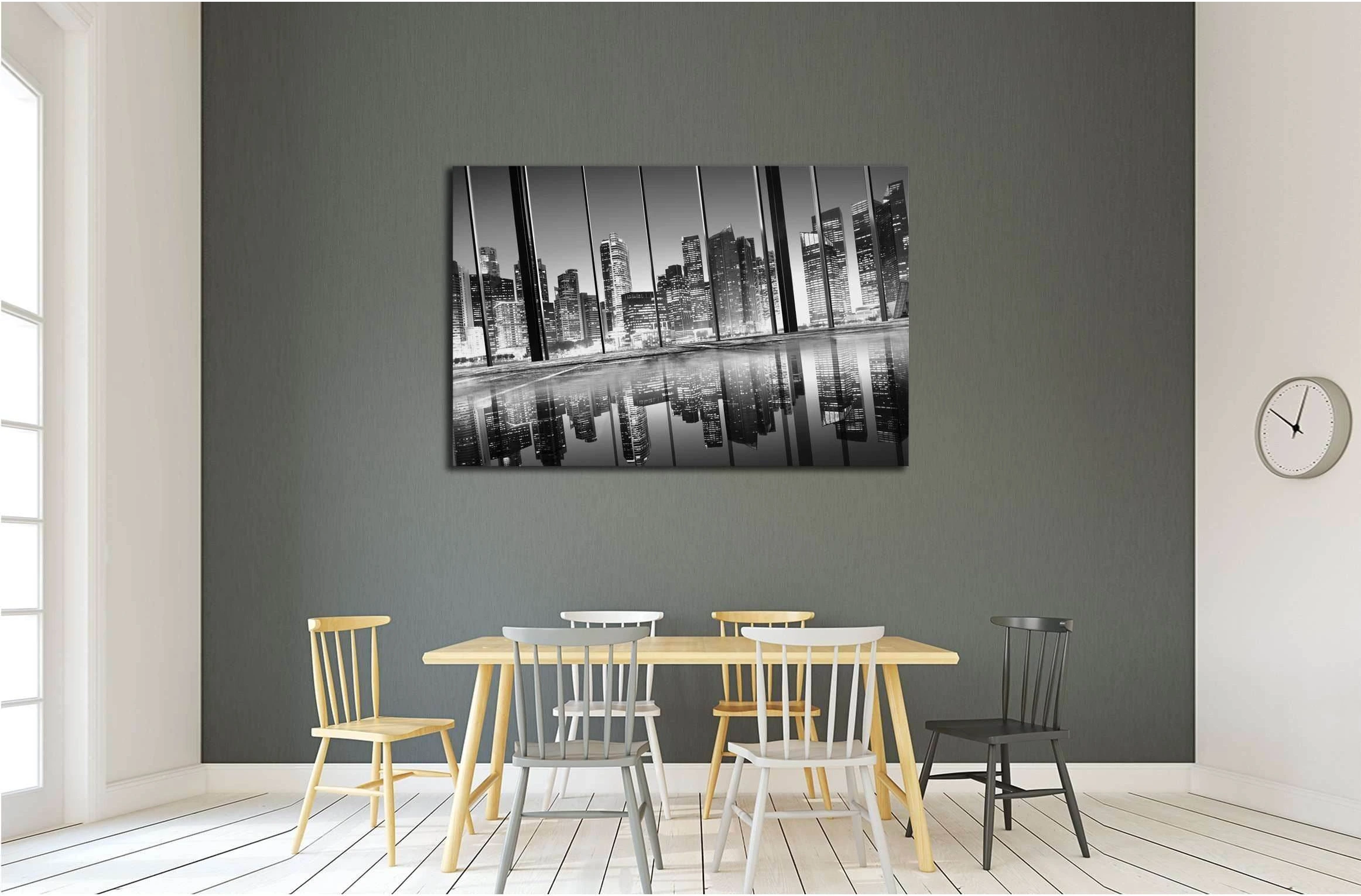 City Lights Urban Scenic View Buildings №3030 Ready to Hang Canvas Print - Zellart Canvas Prints ALL_Products, s-3030