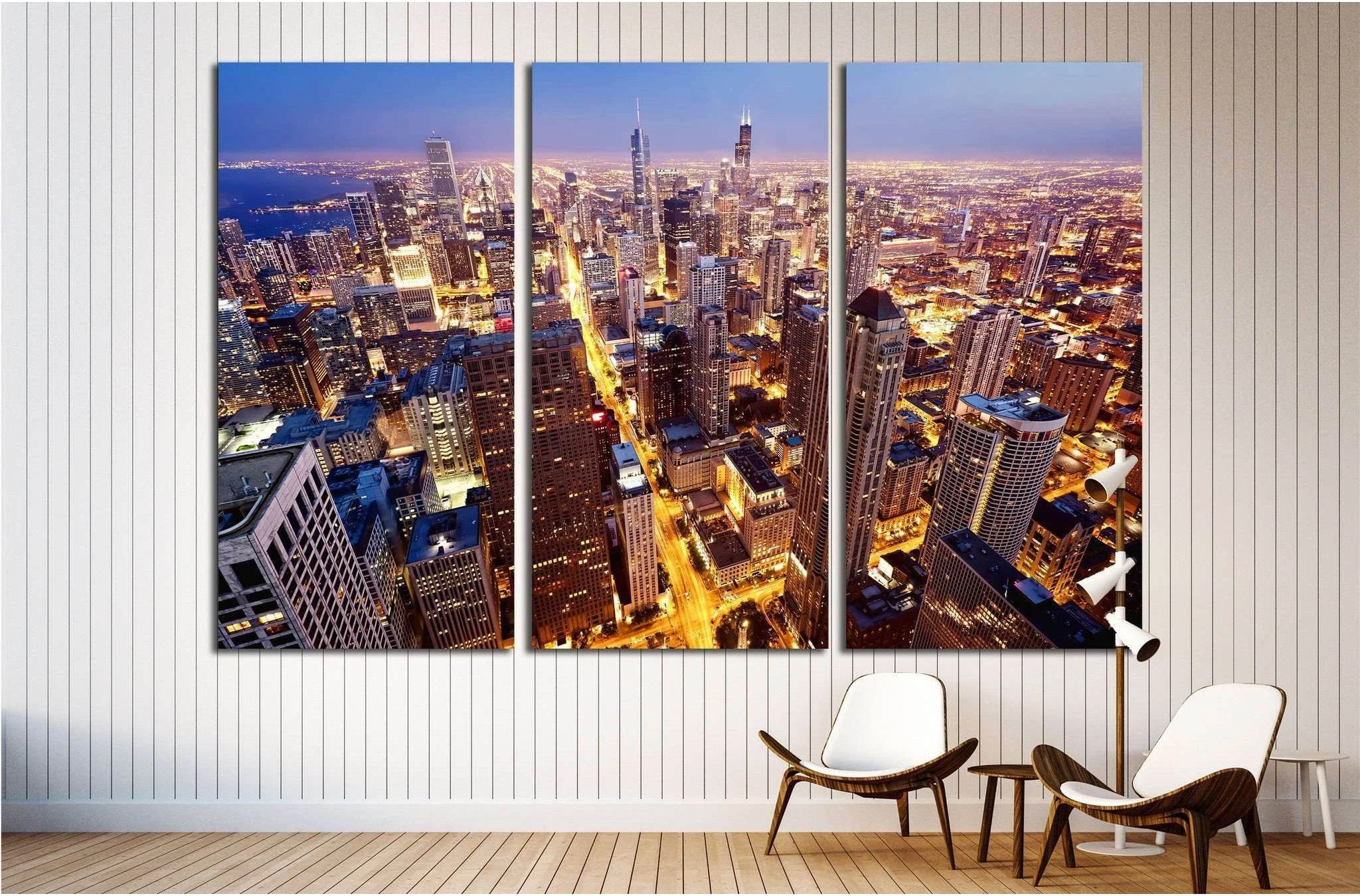 City of Chicago №1508 Ready to Hang Canvas Print - Zellart Canvas Prints ALL_Products, s-1508