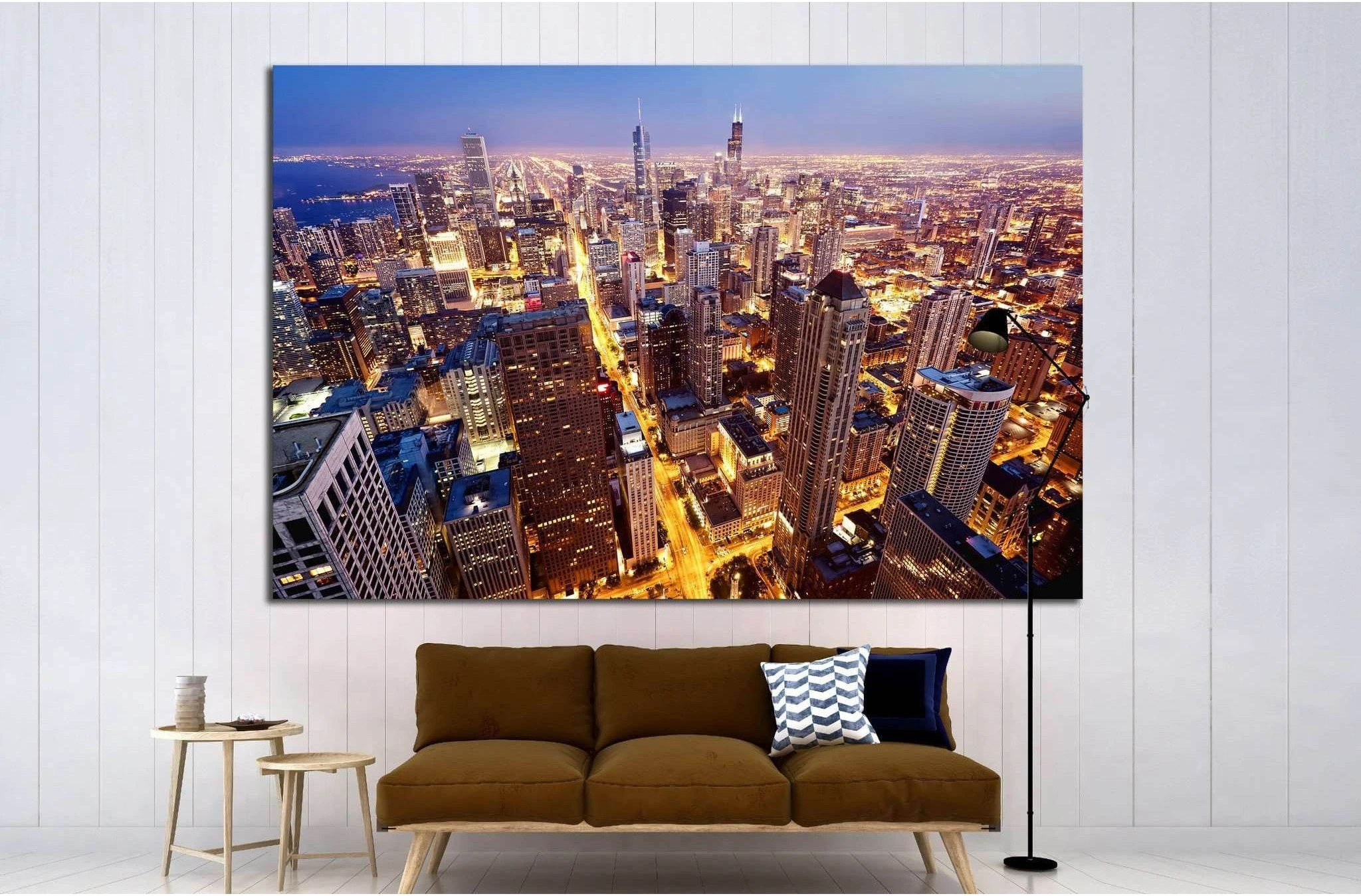 City of Chicago №1508 Ready to Hang Canvas Print - Zellart Canvas Prints ALL_Products, s-1508
