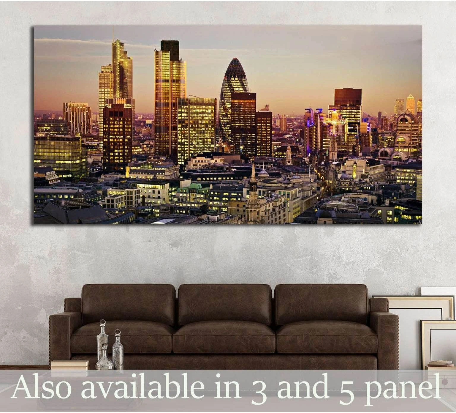 City of London one of the leading centres of global finance №2595 Ready to Hang Canvas Print - Zellart Canvas Prints ALL_Products, s-2595