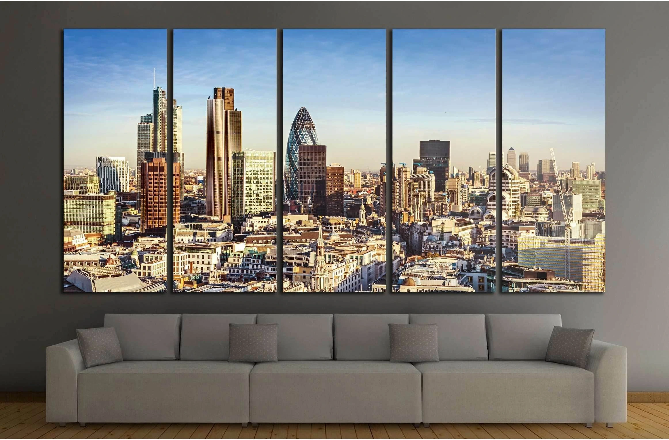 City of London one of the leading centres of global finance №2652 Ready to Hang Canvas Print - Zellart Canvas Prints ALL_Products, s-2652