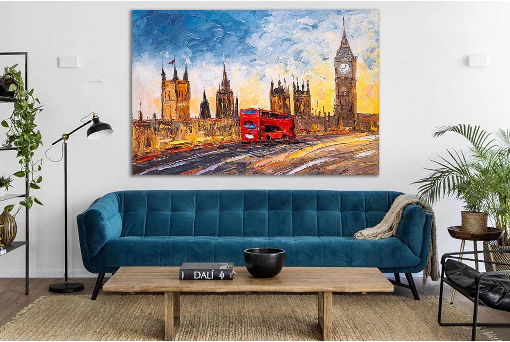 City View Of London №SL597 Ready to Hang Canvas Print - Zellart Canvas Prints 0new, ALL_Products, Oil Painting Wall Art