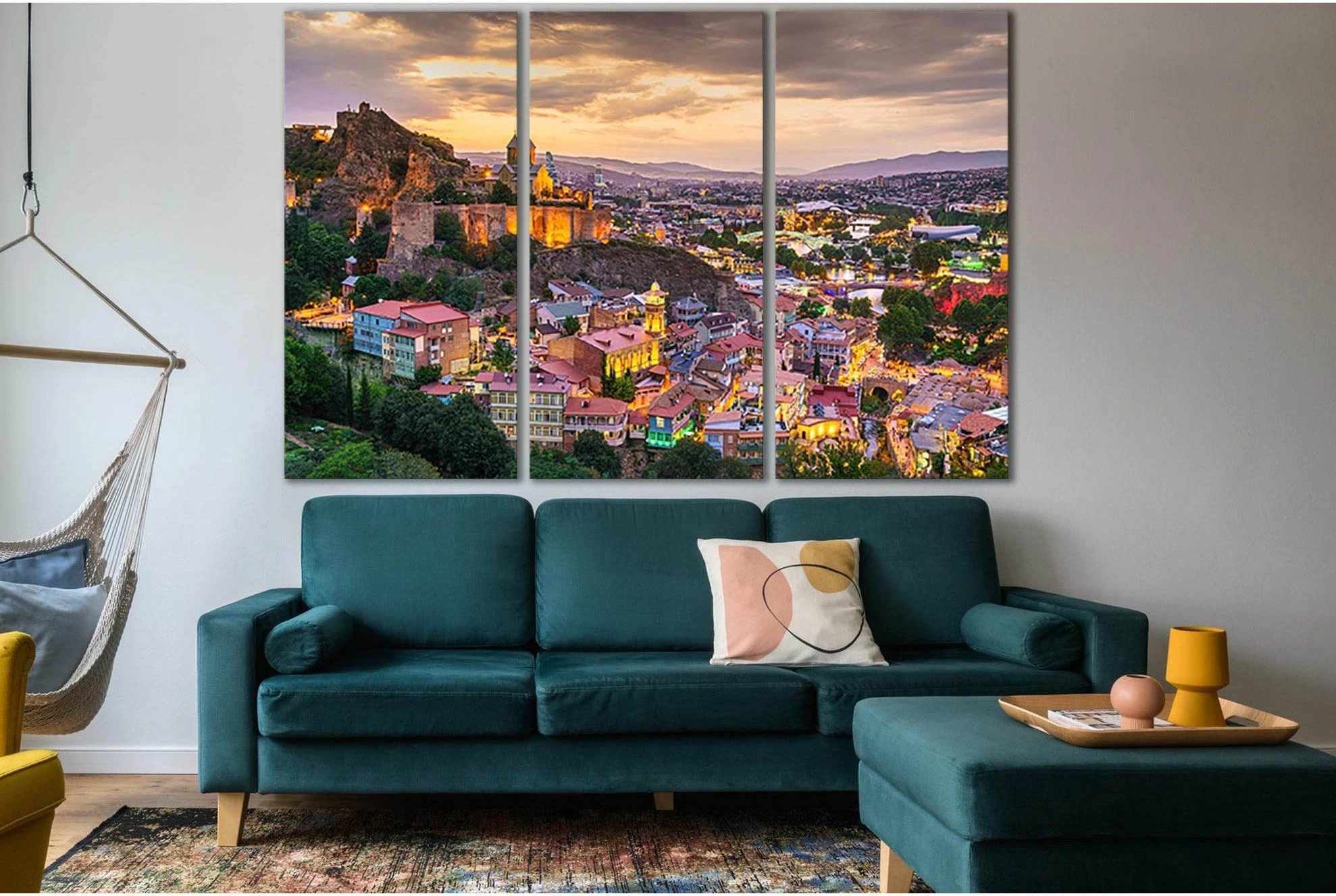 Cityscape Gorgeous Georgia №SL1460 Ready to Hang Canvas Print - Zellart Canvas Prints 0new, ALL_Products, CITYSCAPES & SKYLINES