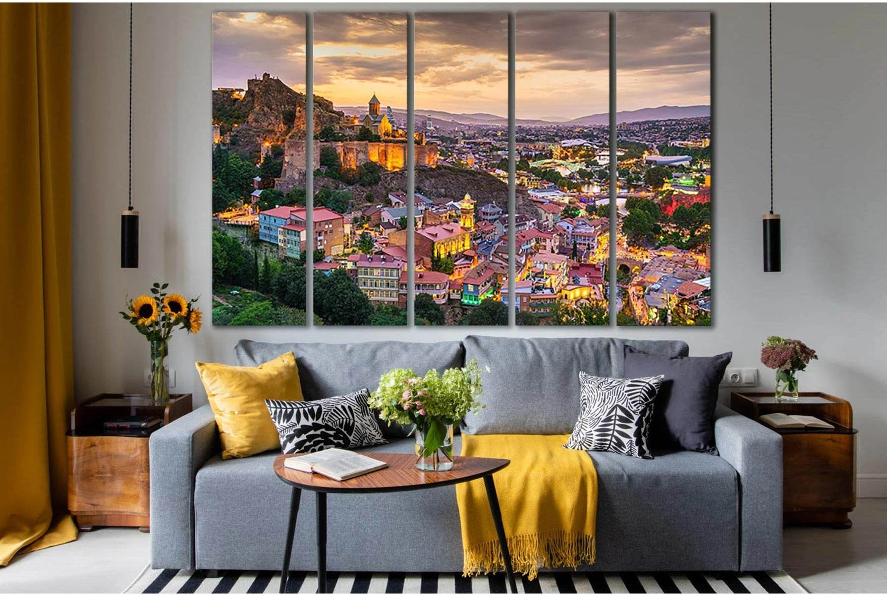 Cityscape Gorgeous Georgia №SL1460 Ready to Hang Canvas Print - Zellart Canvas Prints 0new, ALL_Products, CITYSCAPES & SKYLINES