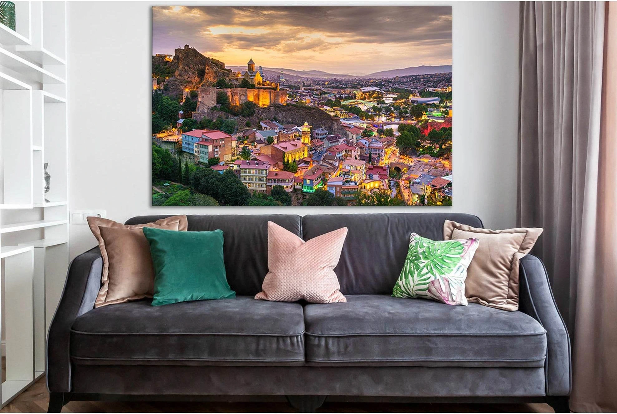 Cityscape Gorgeous Georgia №SL1460 Ready to Hang Canvas Print - Zellart Canvas Prints 0new, ALL_Products, CITYSCAPES & SKYLINES