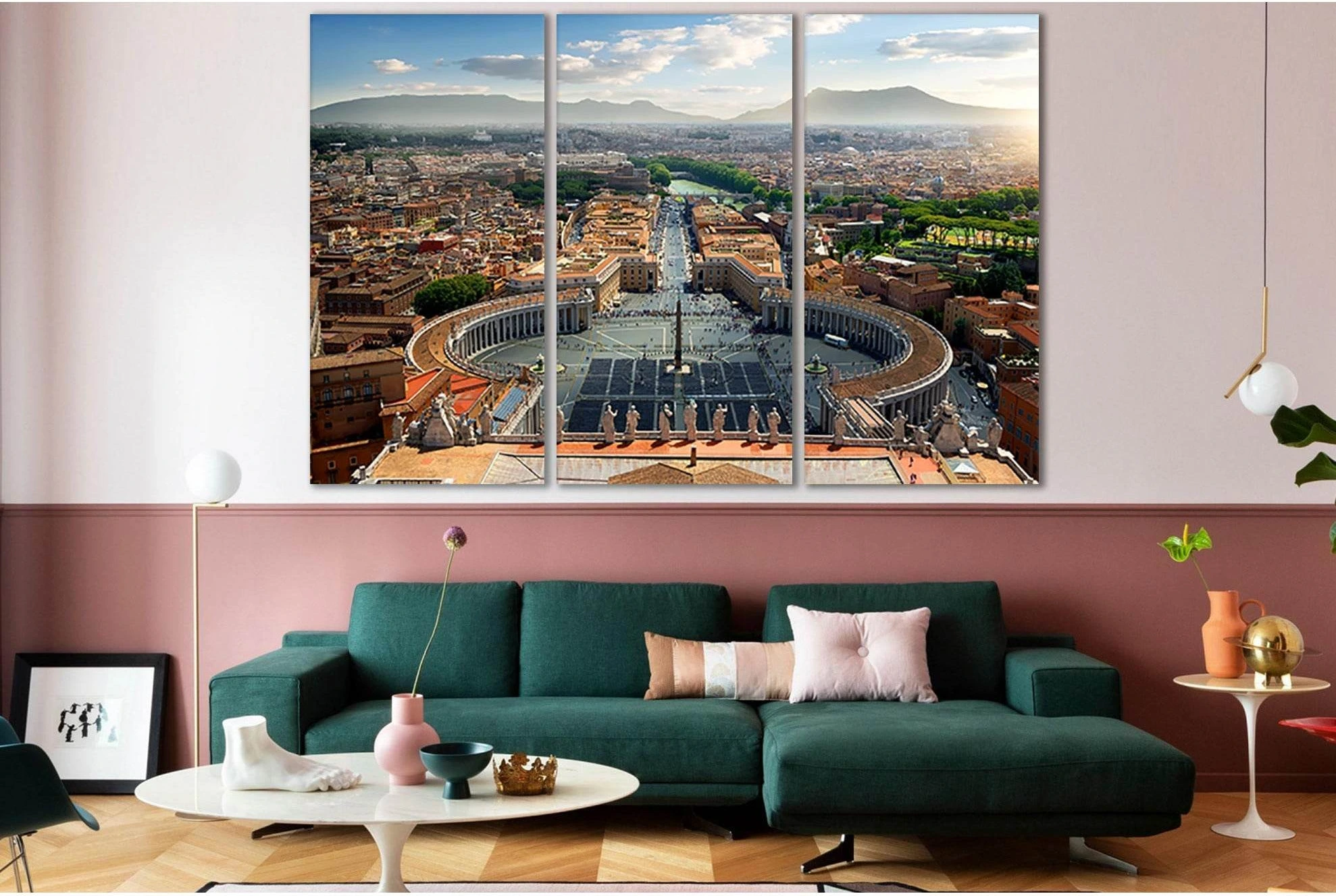 Cityscape Italy Rome Vatican №SL345 Ready to Hang Canvas Print - Zellart Canvas Prints 0new, ALL_Products, Cityscapes & Skylines