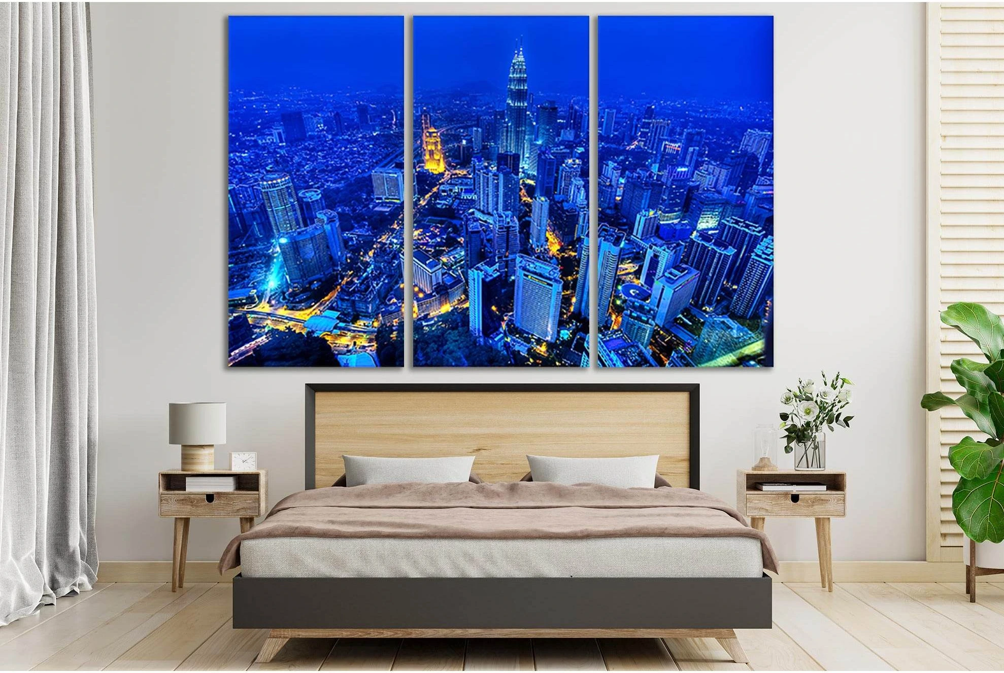 Cityscape Kuala Lumpur №SL349 Ready to Hang Canvas Print - Zellart Canvas Prints 0new, ALL_Products, Cityscapes & Skylines