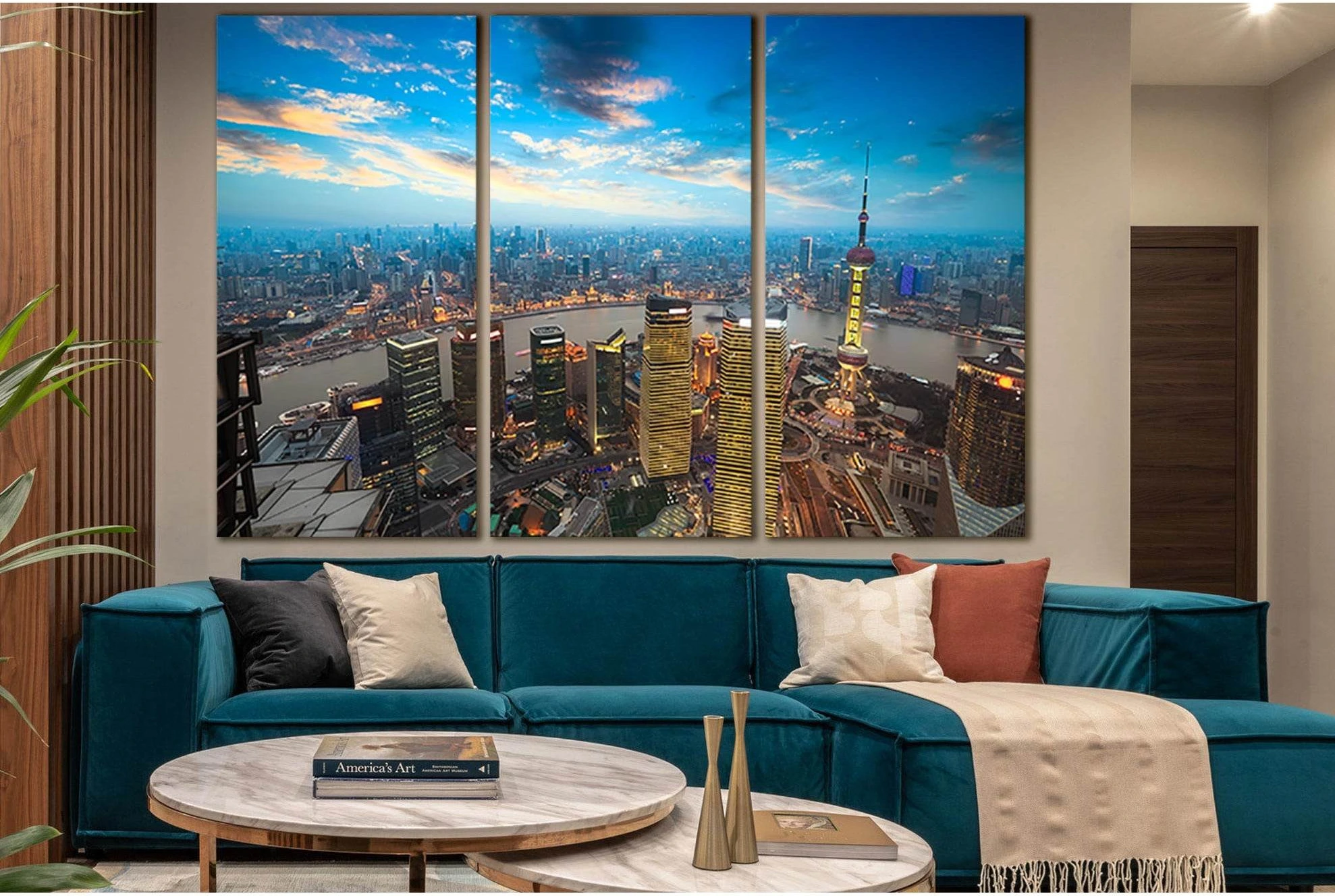 Cityscape Shanghai China №SL1461 Ready to Hang Canvas Print - Zellart Canvas Prints 0new, ALL_Products, CITYSCAPES & SKYLINES