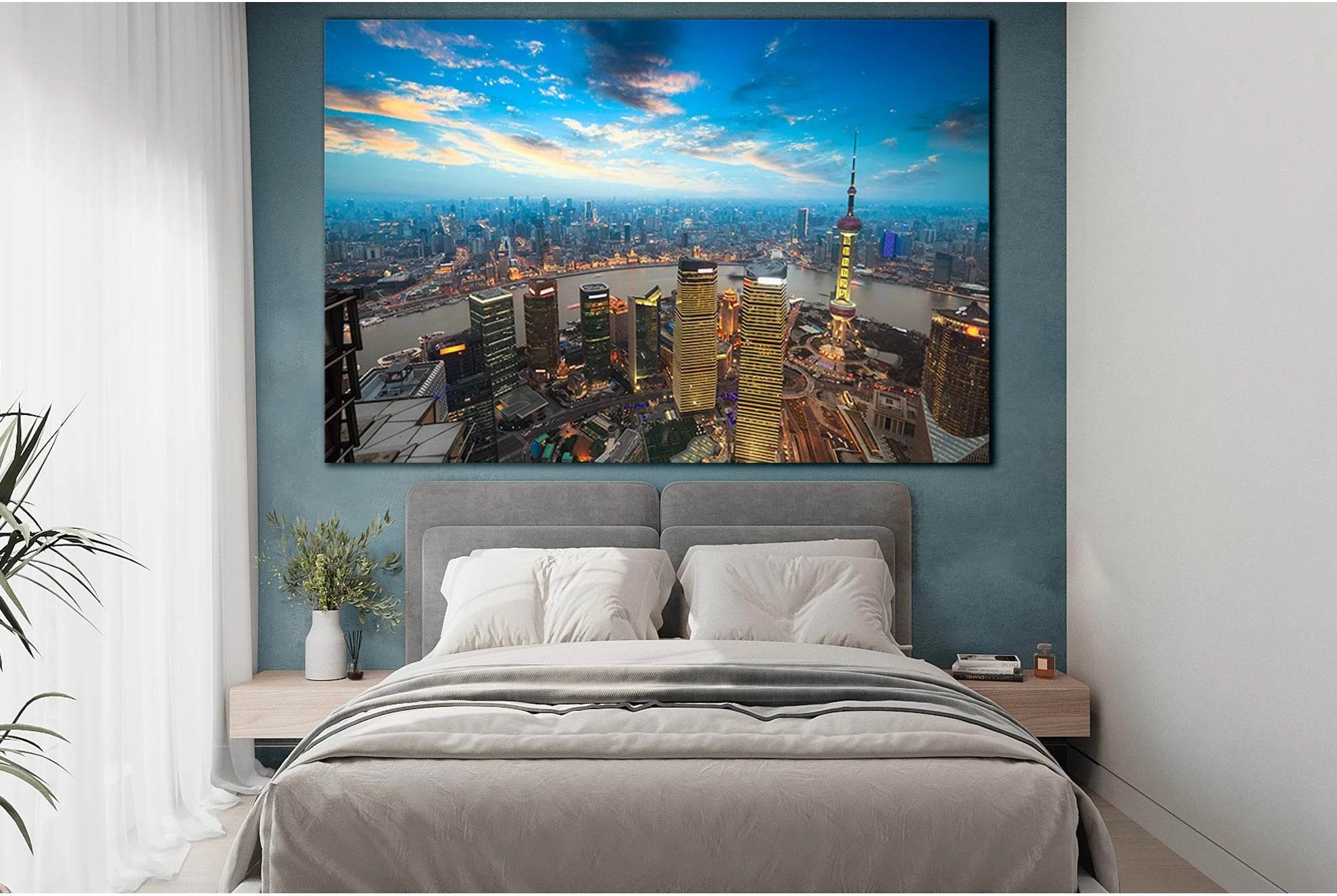 Cityscape Shanghai China №SL1461 Ready to Hang Canvas Print - Zellart Canvas Prints 0new, ALL_Products, CITYSCAPES & SKYLINES