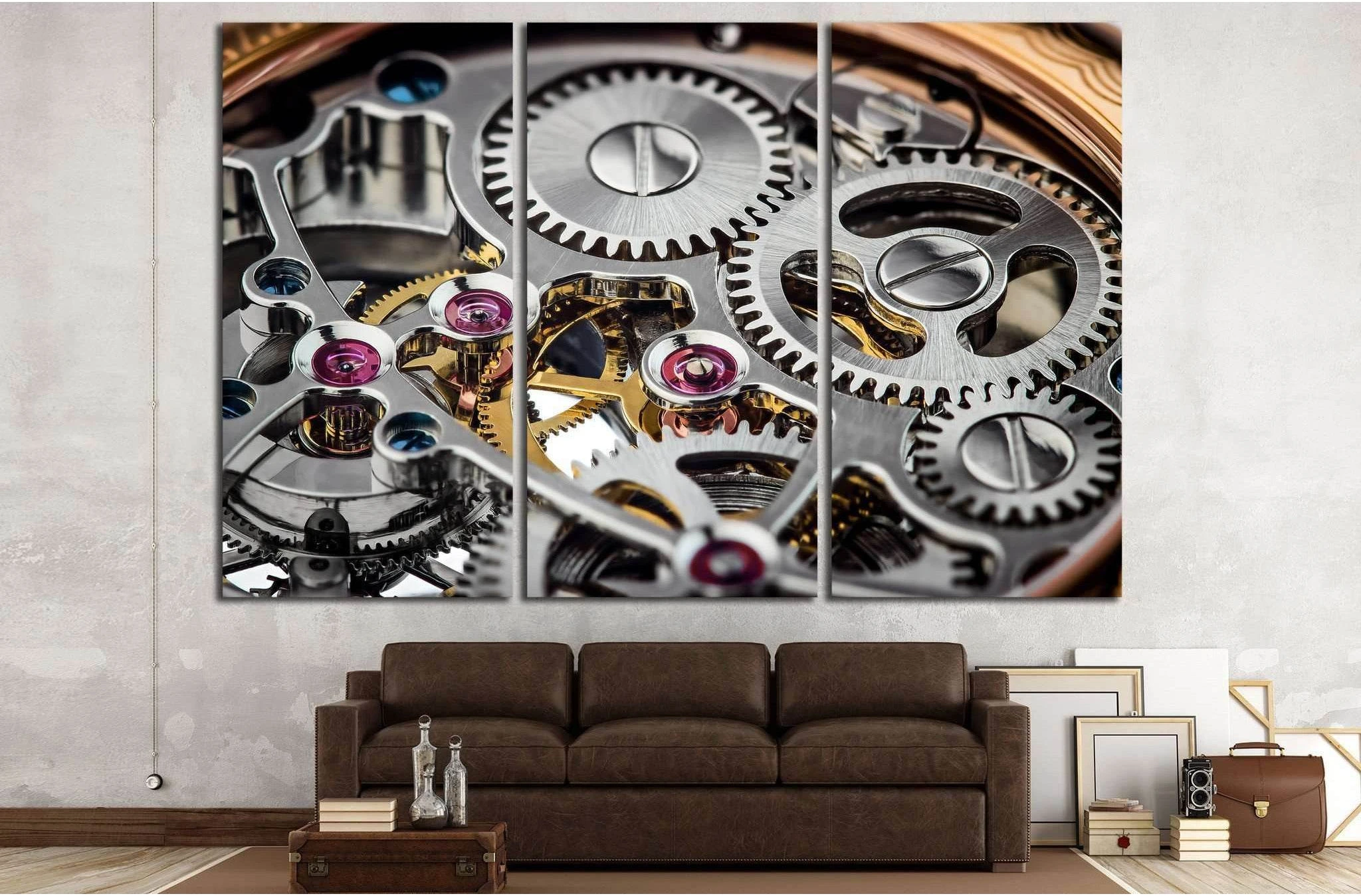 Clock Mechanism №218 Ready to Hang Canvas Print - Zellart Canvas Prints ALL_Products, wd-218