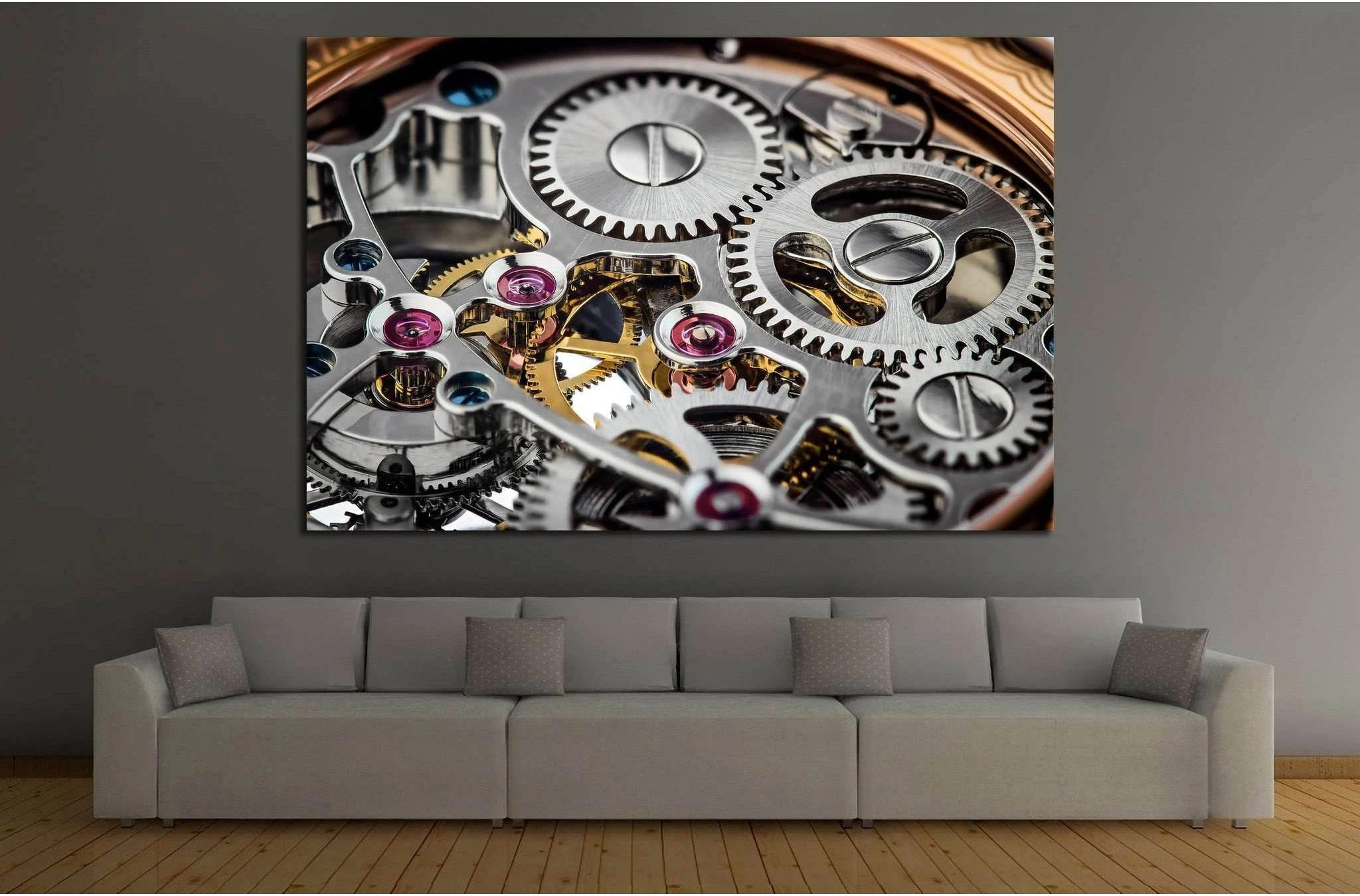 Clock Mechanism №218 Ready to Hang Canvas Print - Zellart Canvas Prints ALL_Products, wd-218