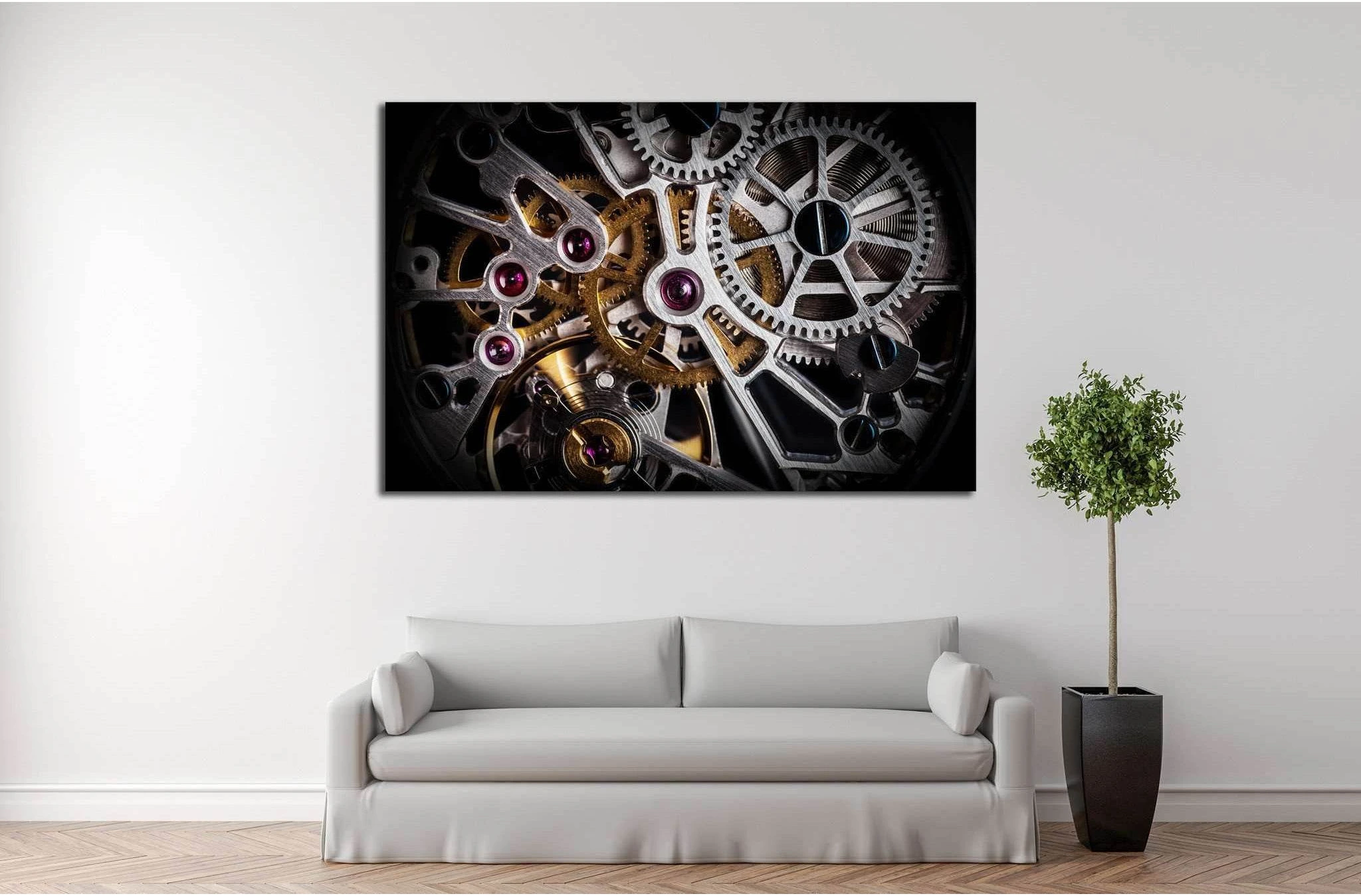 Clock Mechanism №535 Ready to Hang Canvas Print - Zellart Canvas Prints ALL_Products, s-535