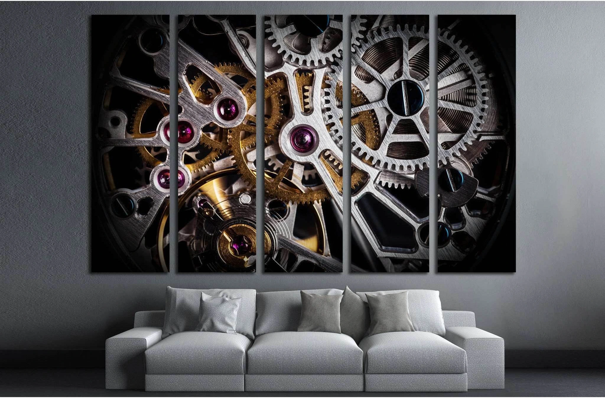 Clock Mechanism №535 Ready to Hang Canvas Print - Zellart Canvas Prints ALL_Products, s-535