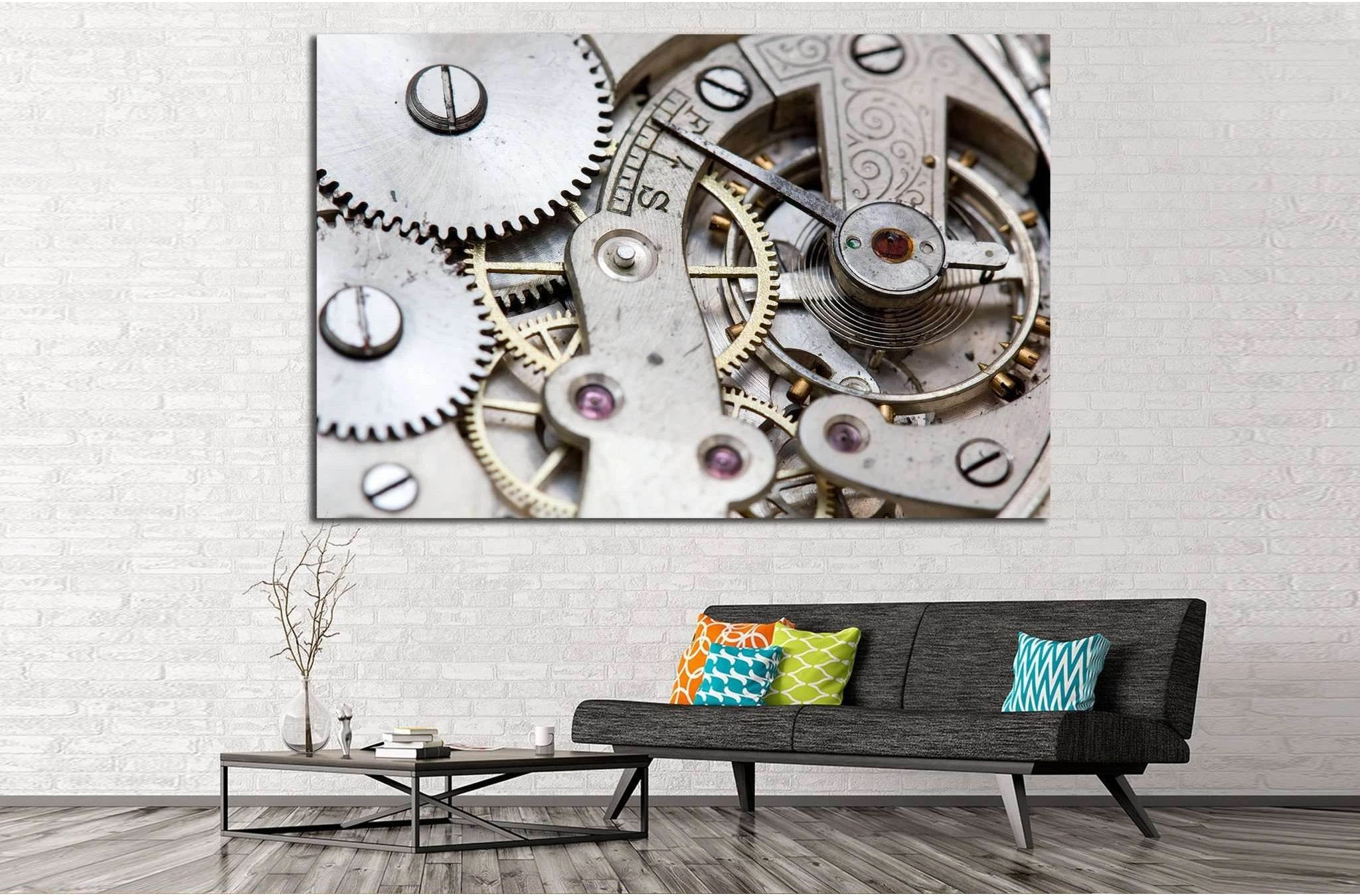 Clock wall art №216 Ready to Hang Canvas Print - Zellart Canvas Prints ALL_Products, wd-216