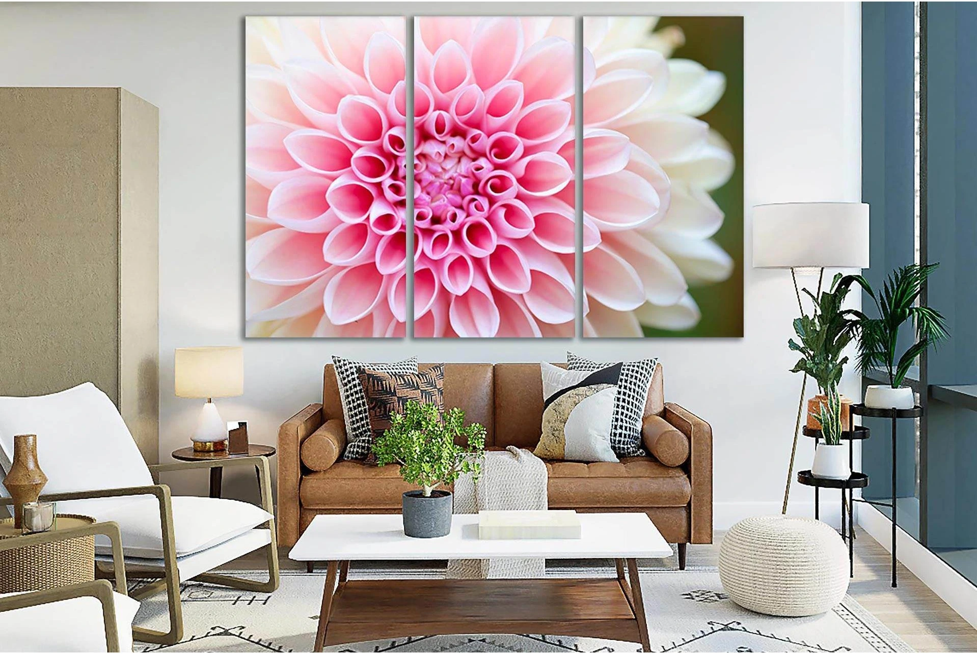 Close Up Of Pink Flower №SL697 Ready to Hang Canvas Print - Zellart Canvas Prints 0new, ALL_Products, Floral & Botanical Wall Art