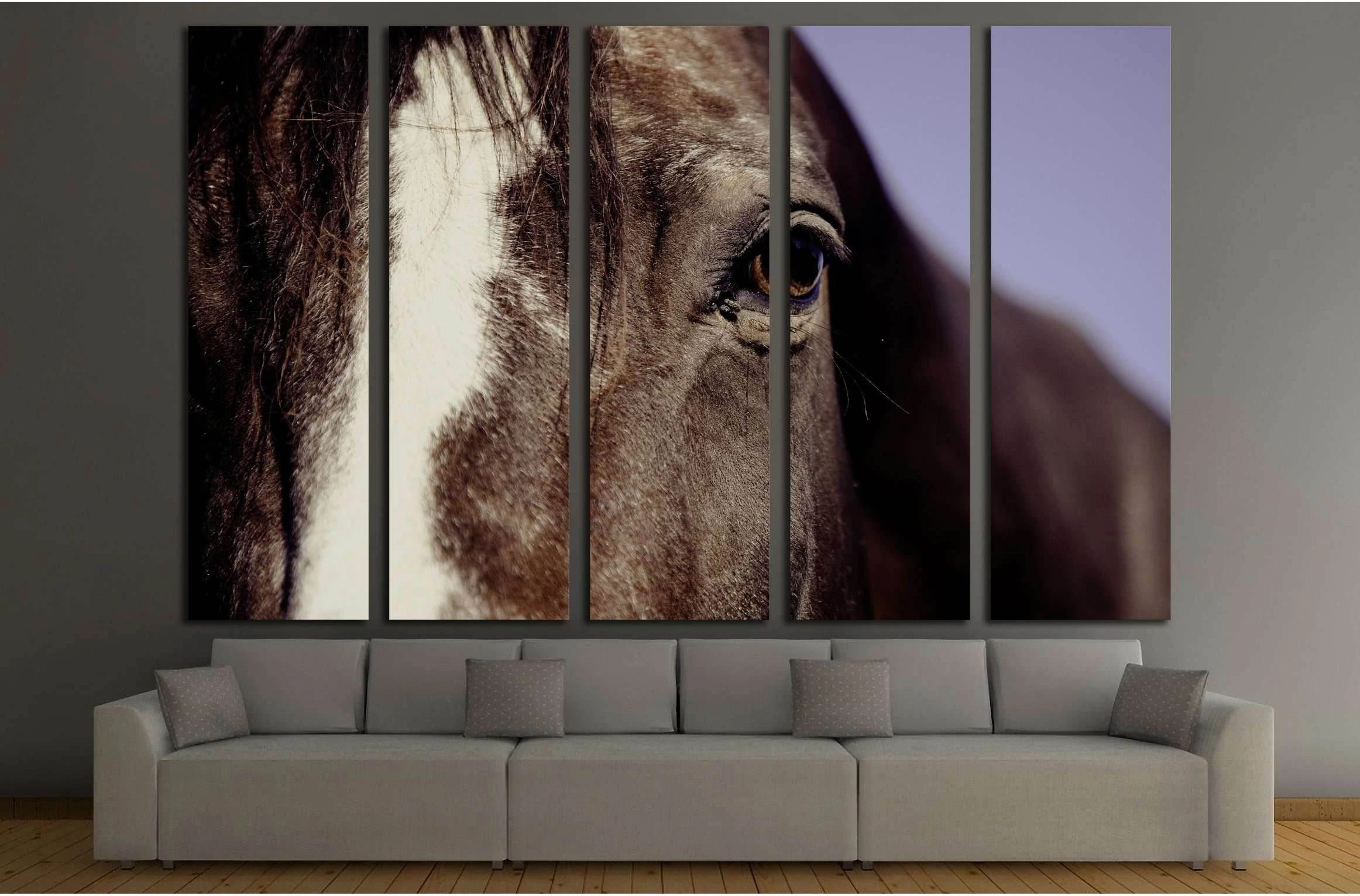 Closeup horse canvas print №5017 - Zellart Canvas Prints ALL_Products, Horses, s-5017
