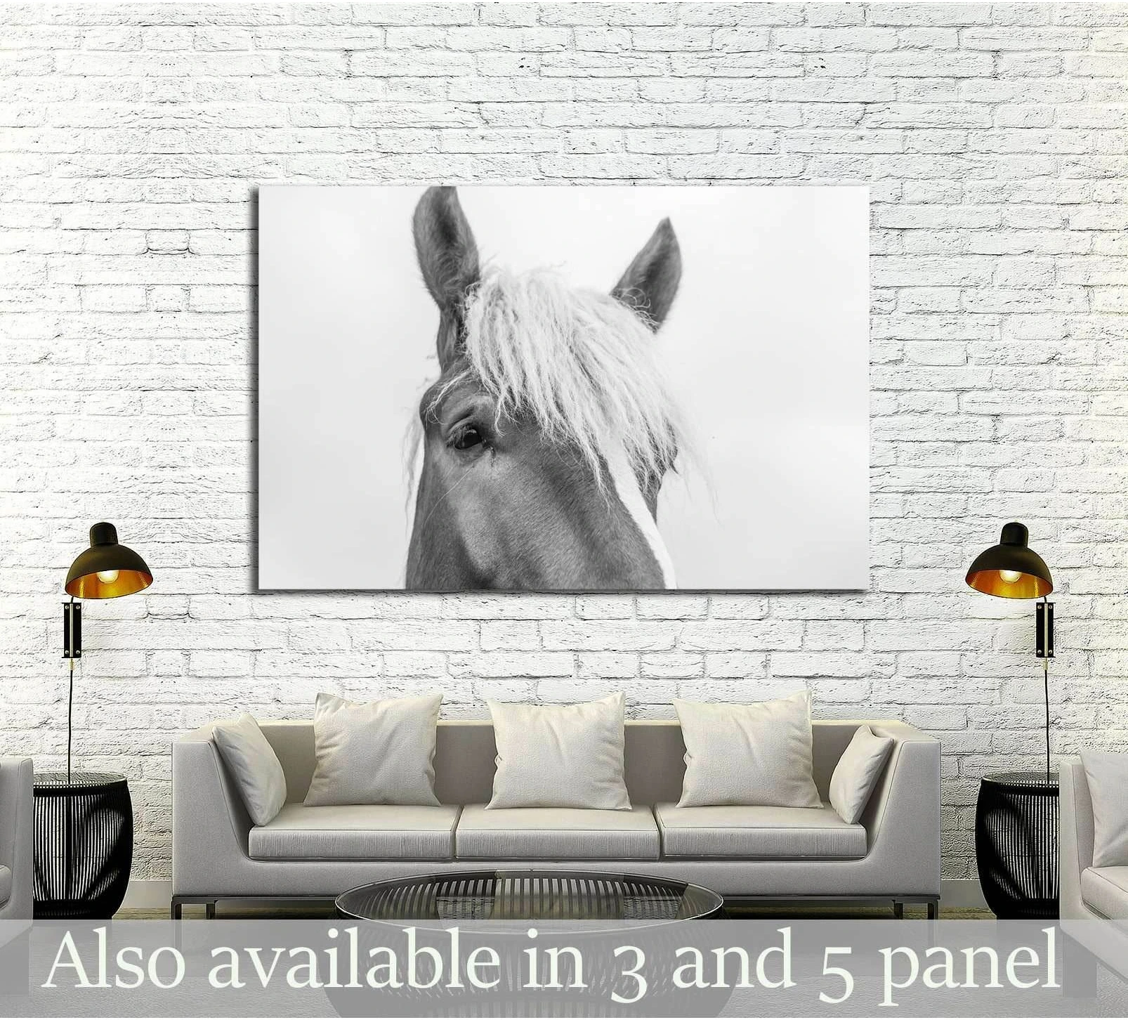 Closeup horse wall art №5007 - Zellart Canvas Prints ALL_Products, Horses, s-5007