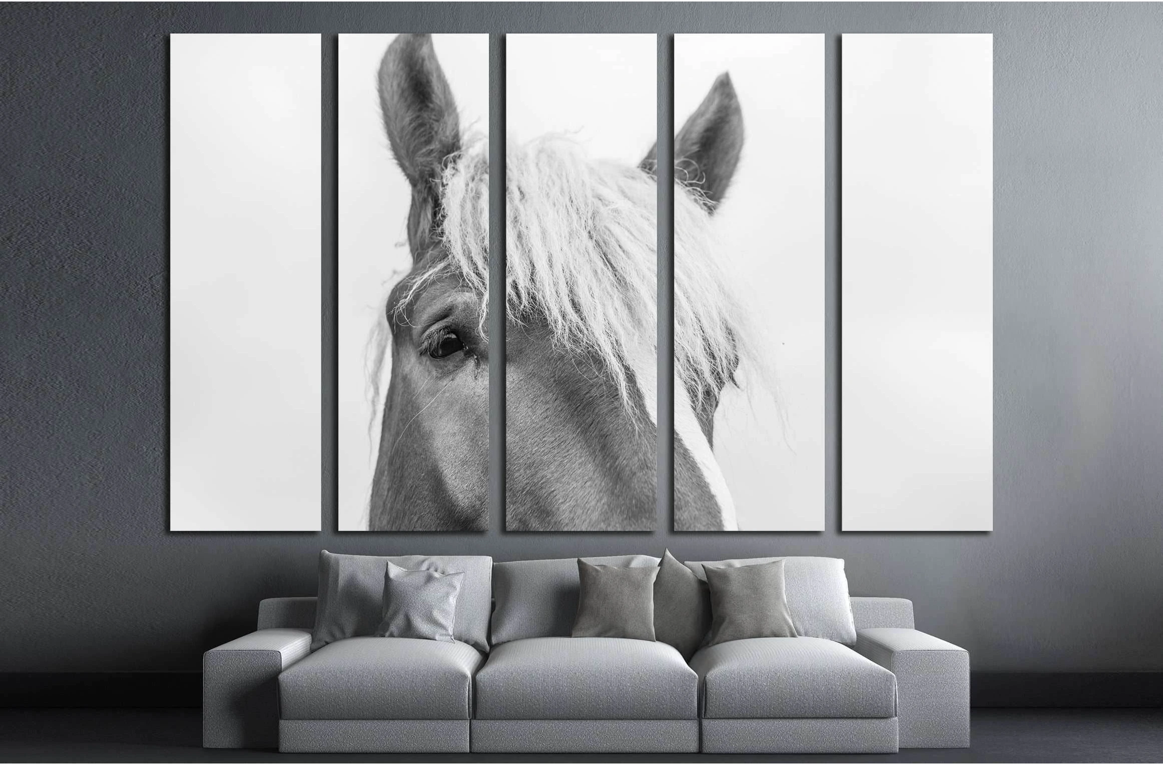 Closeup horse wall art №5007 - Zellart Canvas Prints ALL_Products, Horses, s-5007