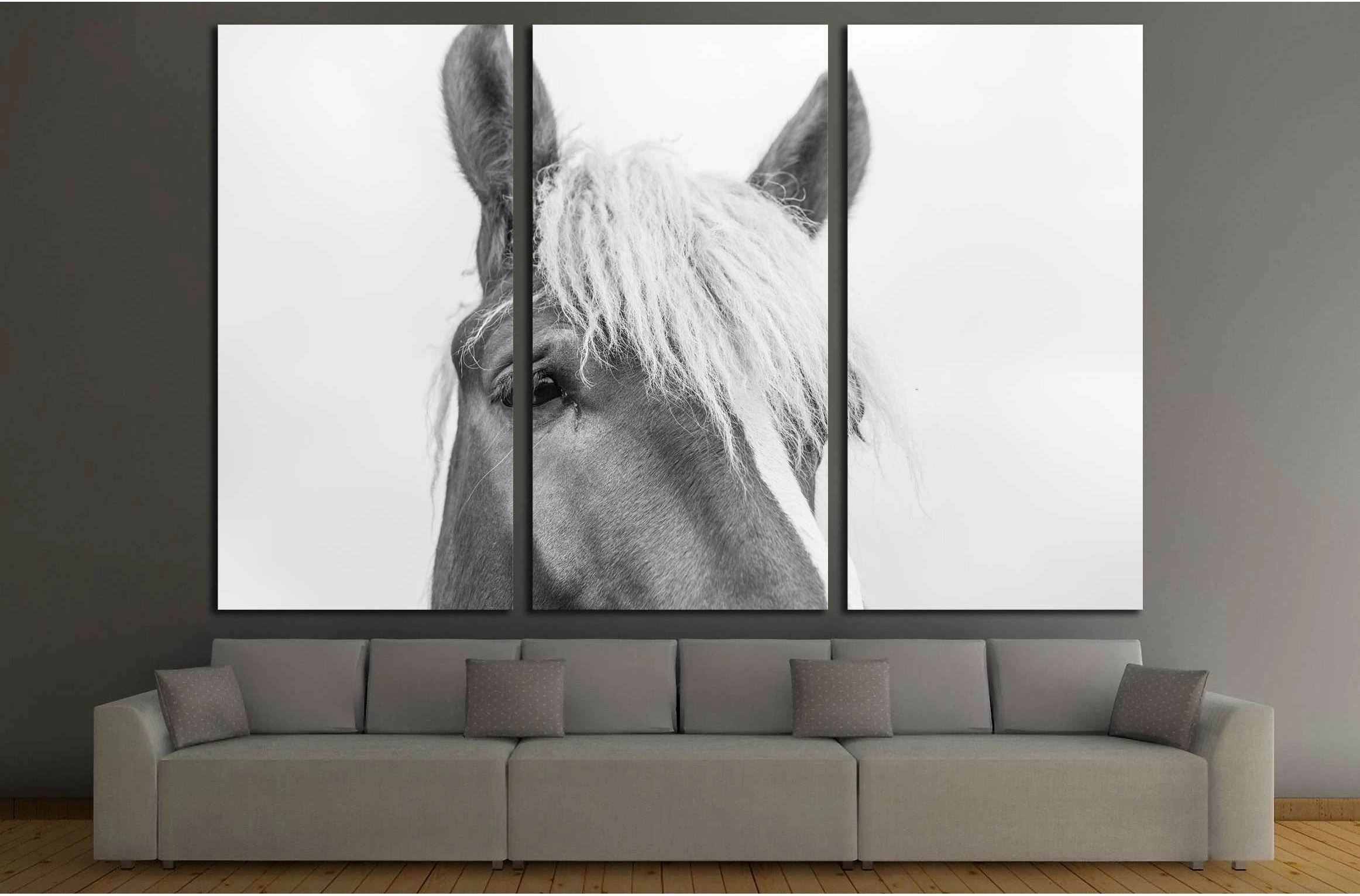 Closeup horse wall art №5007 - Zellart Canvas Prints ALL_Products, Horses, s-5007